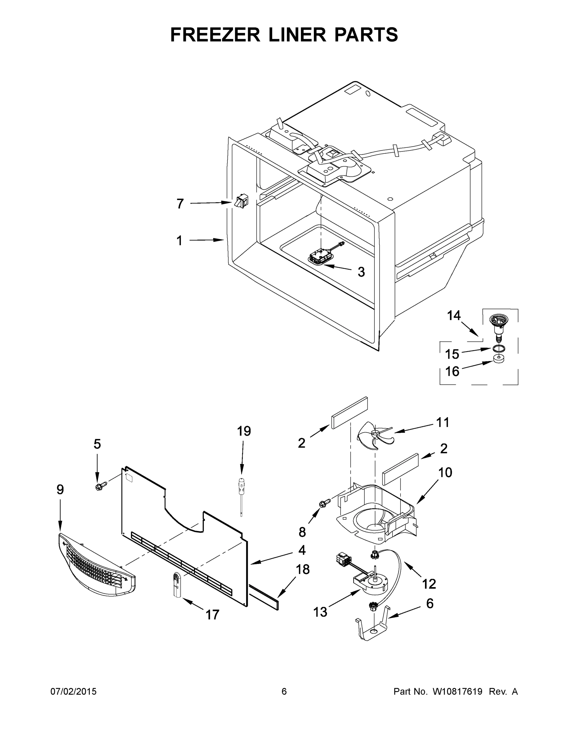 04 - FREEZER LINER PARTS