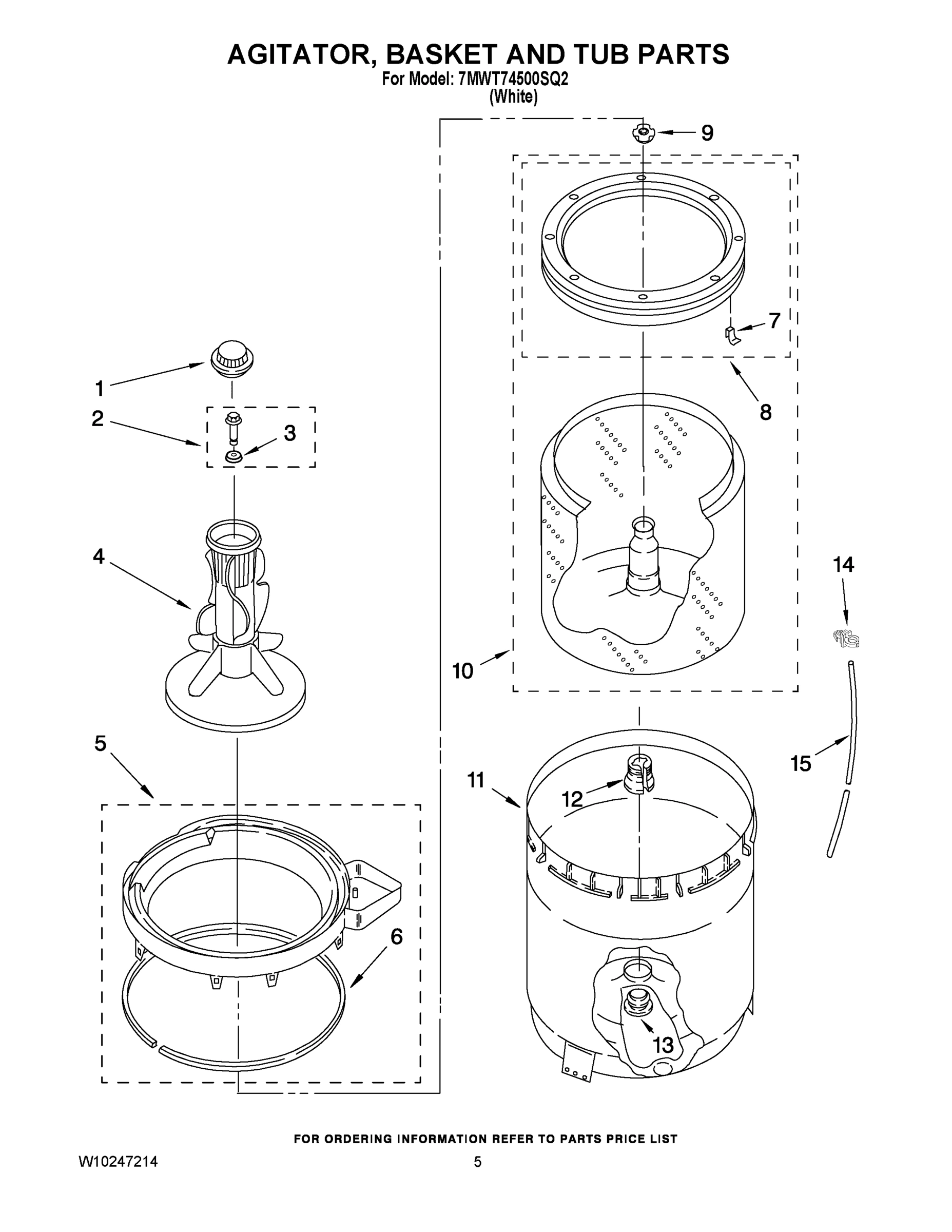 03 - AGITATOR, BASKET AND TUB PARTS