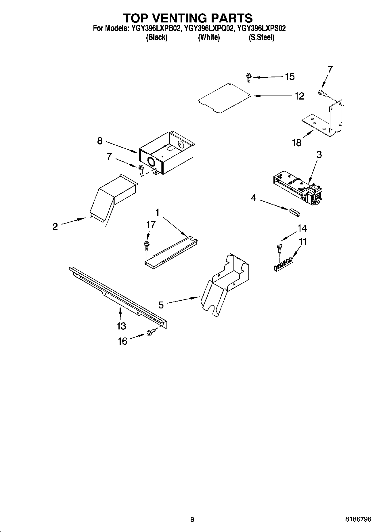 06 - TOP VENTING PARTS, OPTIONAL PARTS (NOT INCLUDED)