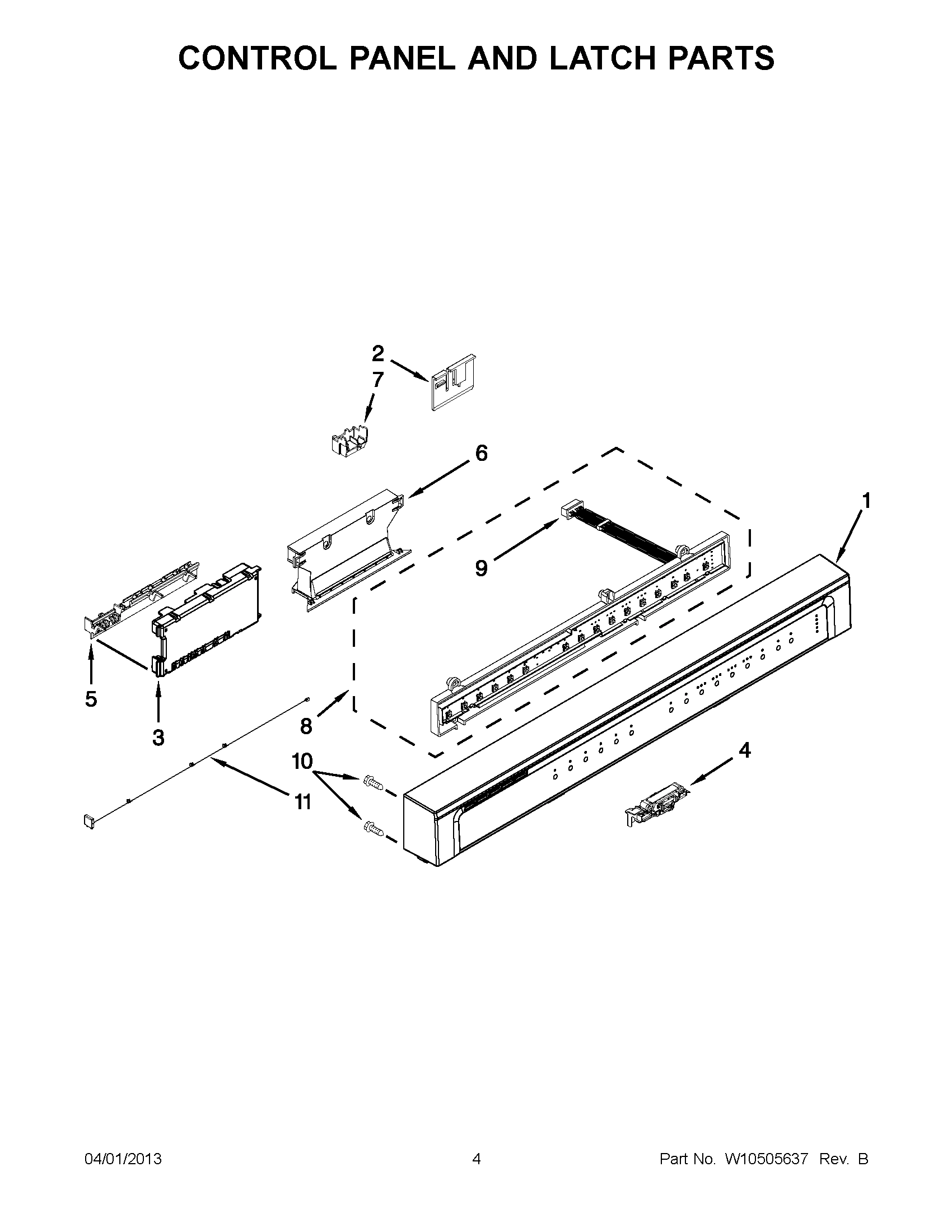 02 - CONTROL PANEL AND LATCH PARTS