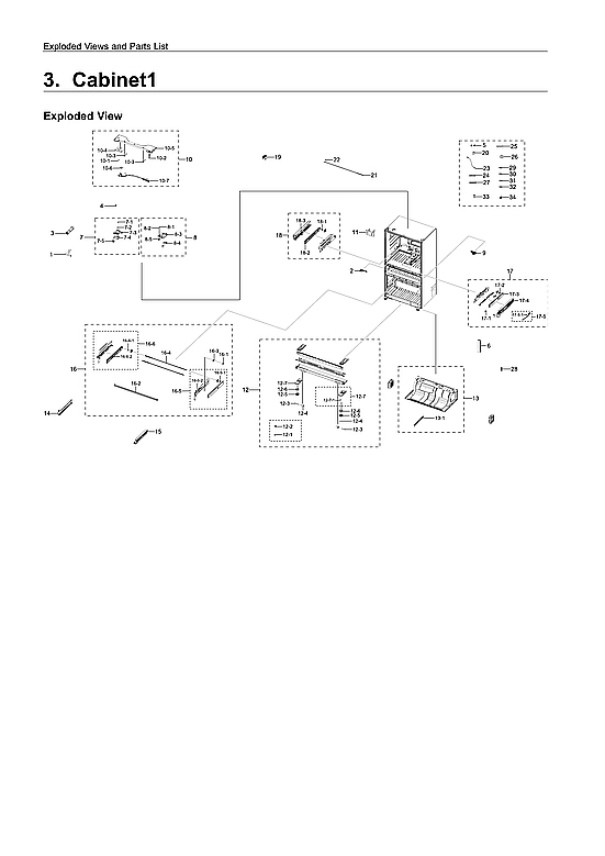 CABINET 1 PARTS