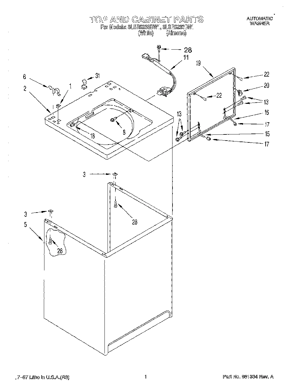 01 - TOP AND CABINET