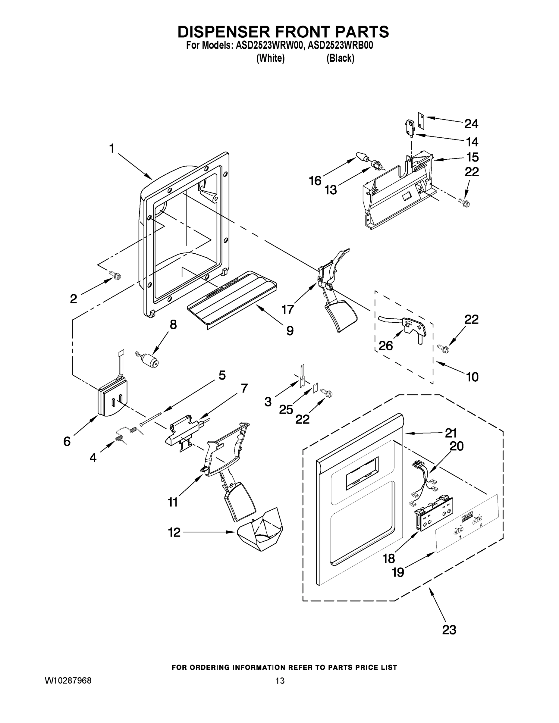 08 - DISPENSER FRONT PARTS