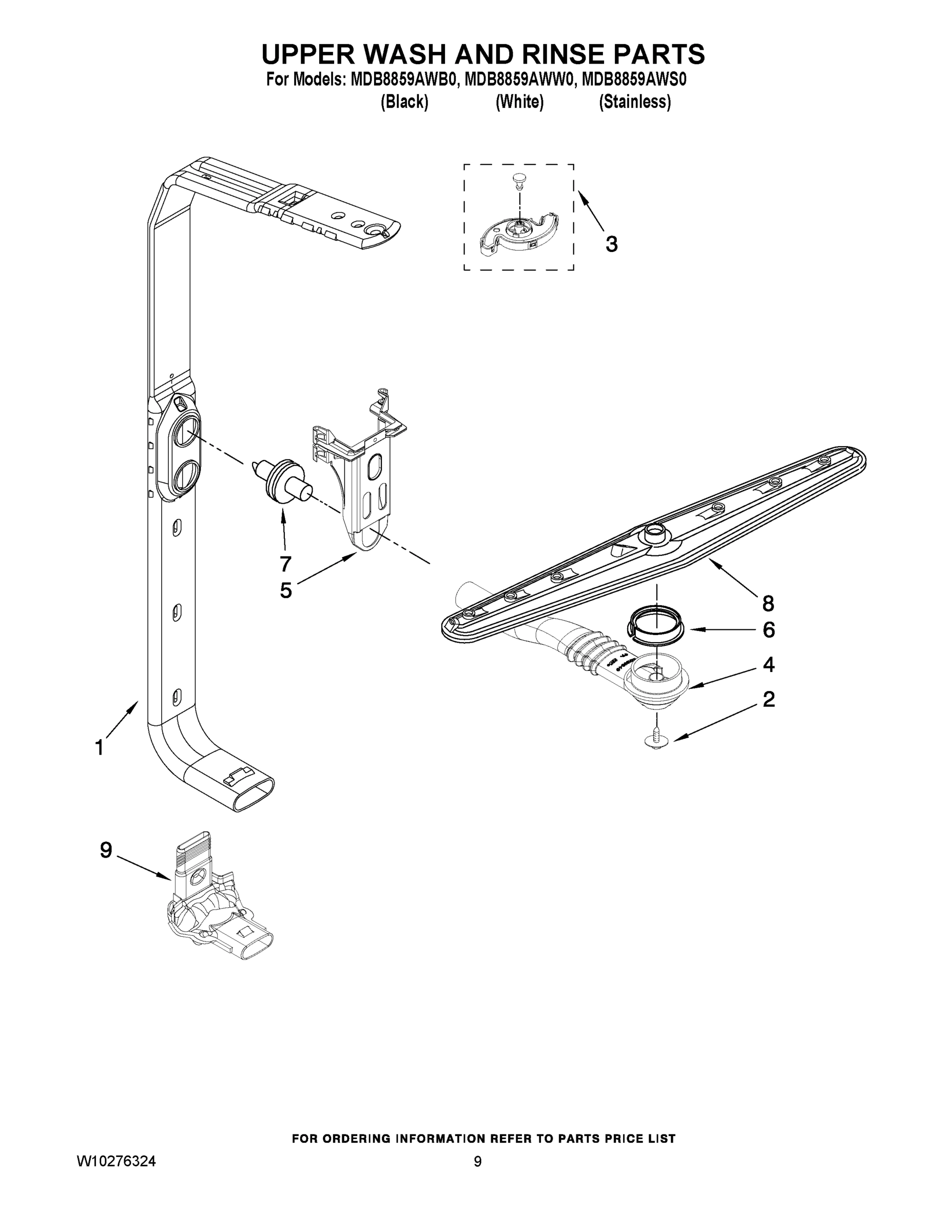 07 - UPPER WASH AND RINSE PARTS