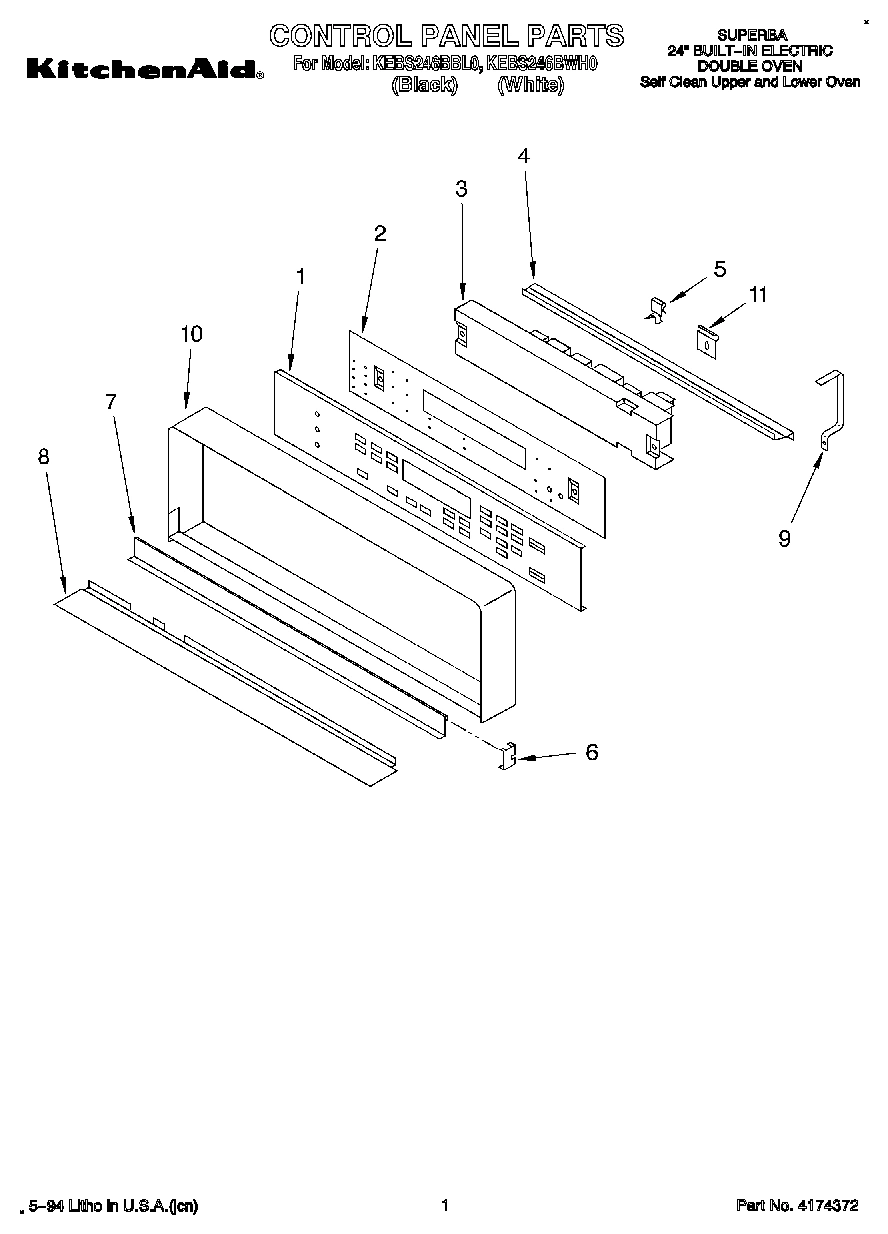01 - CONTROL PANEL, LIT/OPTIONAL