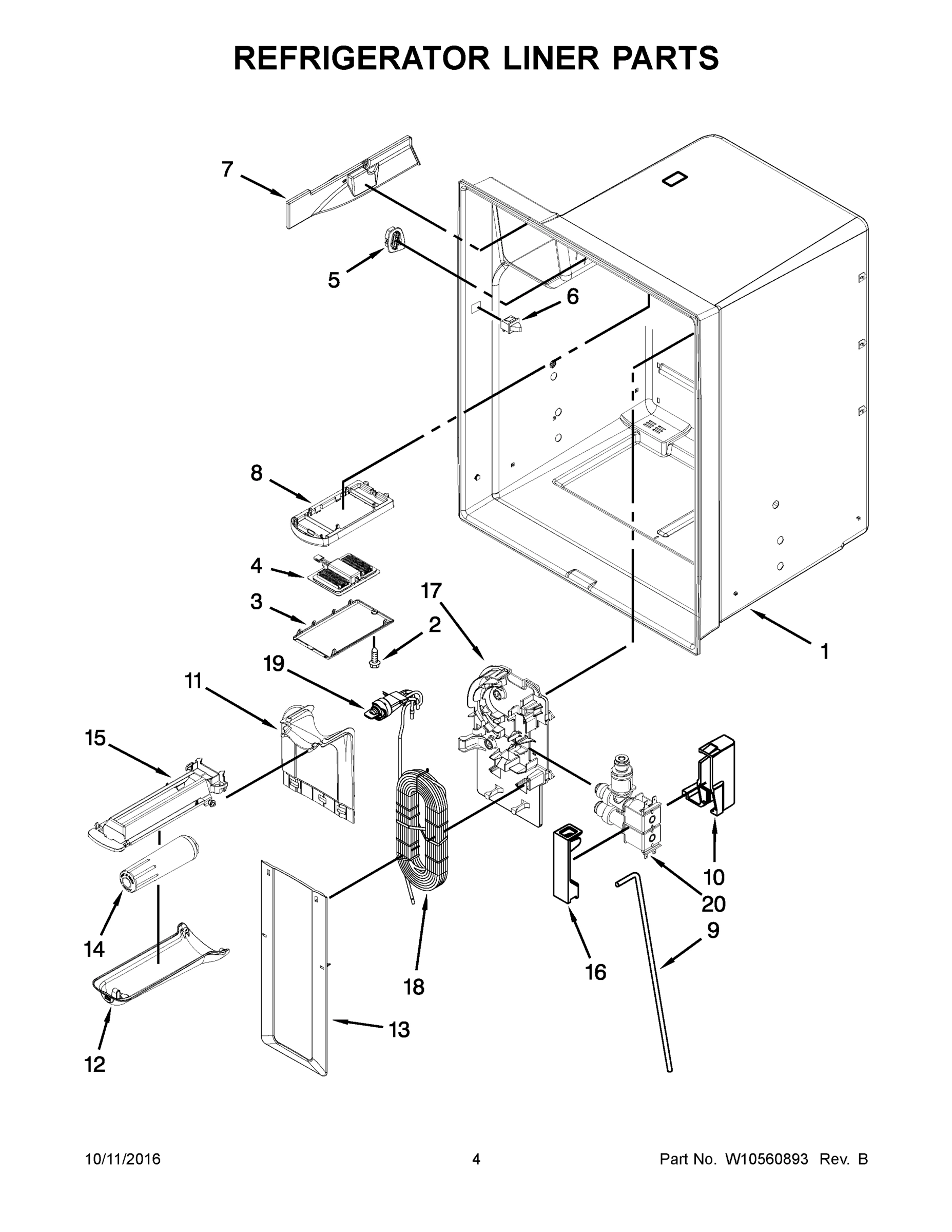03 - REFRIGERATOR LINER PARTS