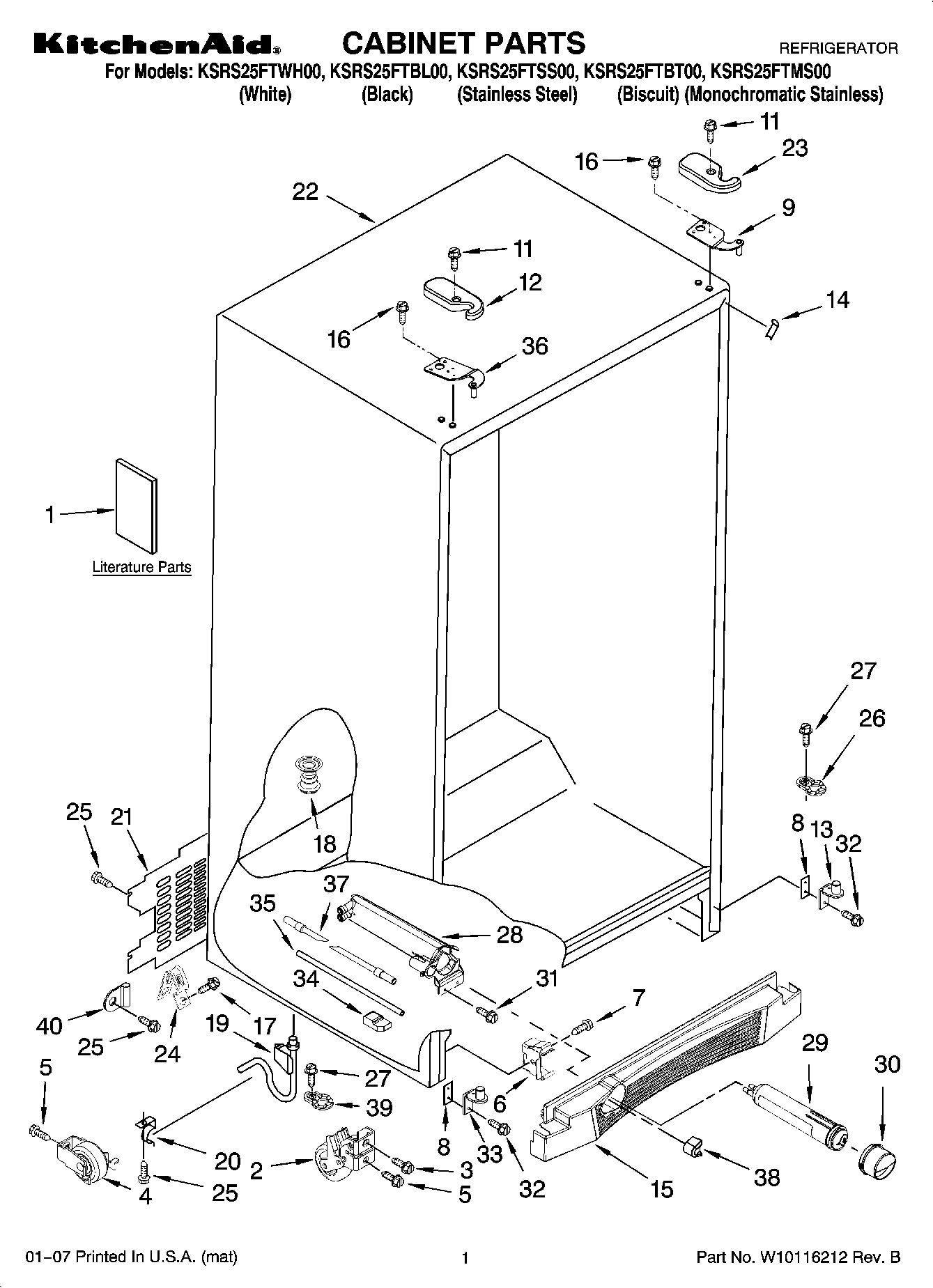 01 - CABINET PARTS