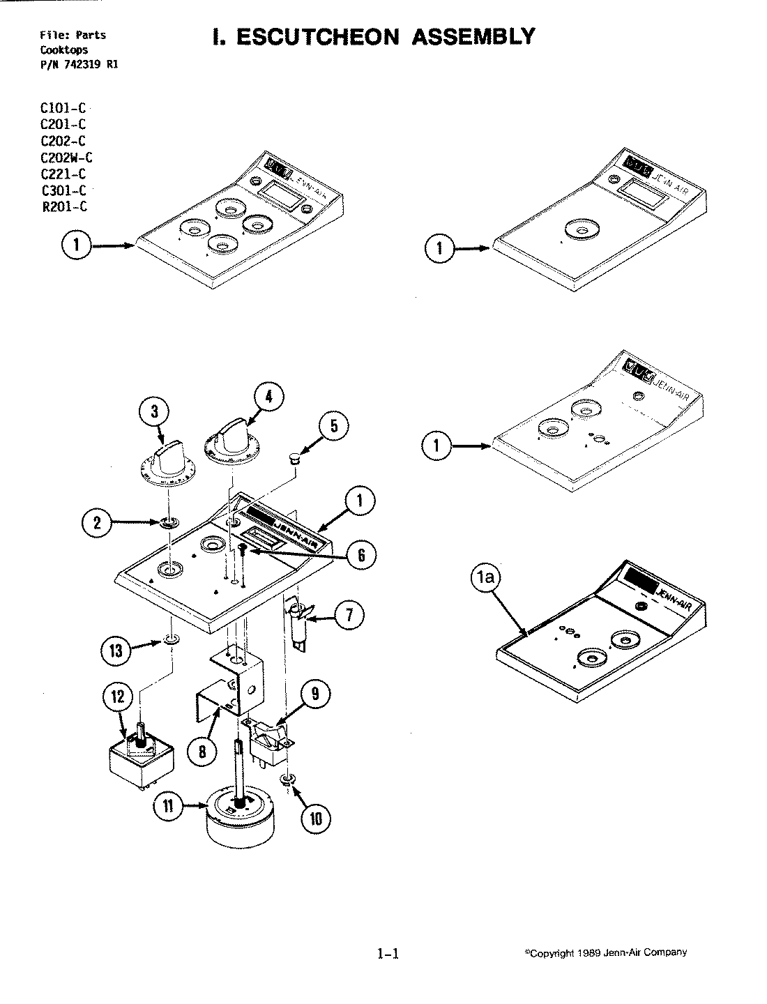 03 - ESCUTCHEON ASSEMBLY (C201-C)