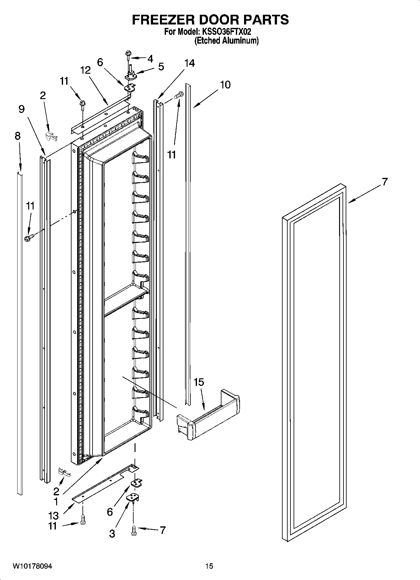 10 - FREEZER DOOR PARTS