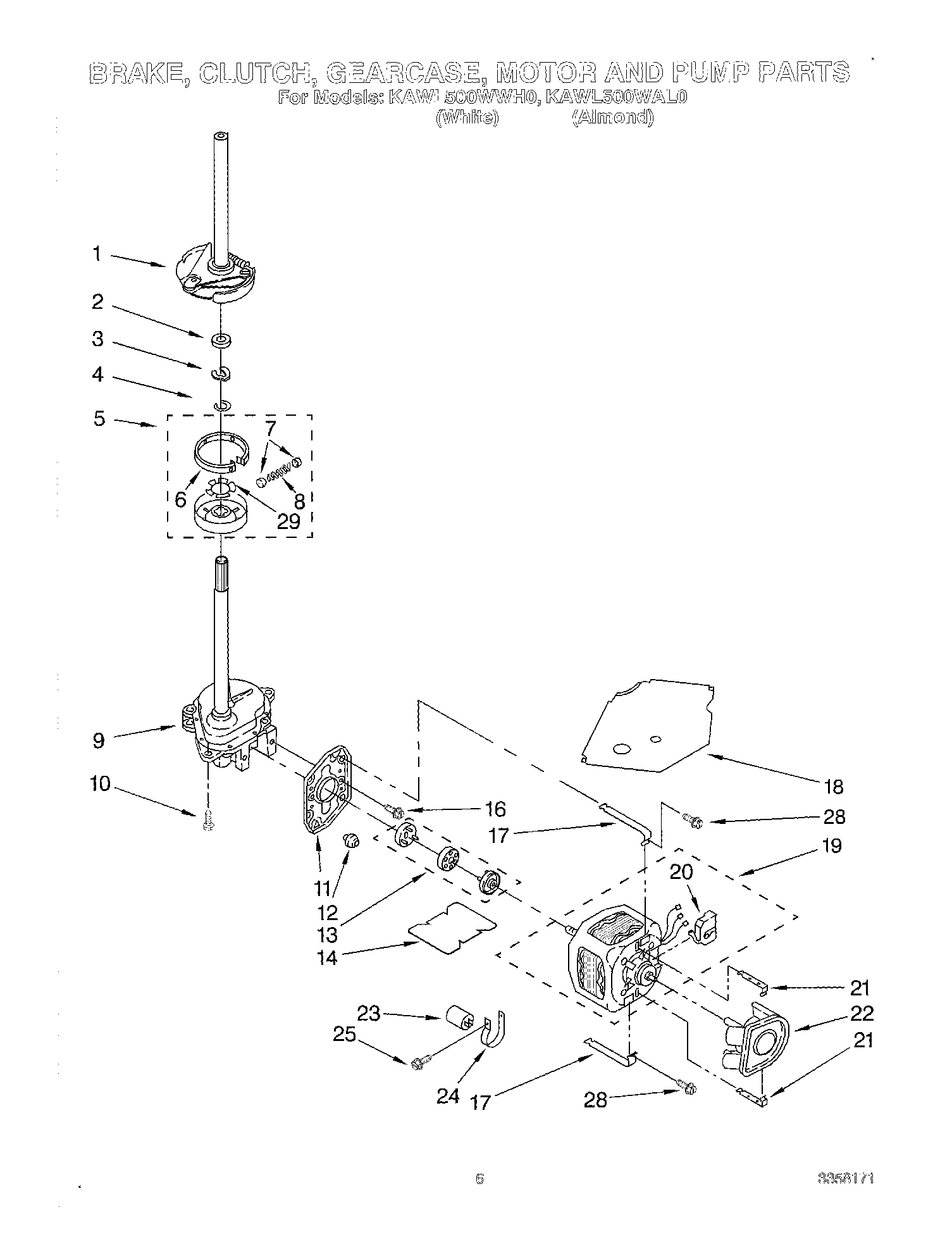 04 - BRAKE, CLUTCH, GEARCASE, MOTOR AND PUMP