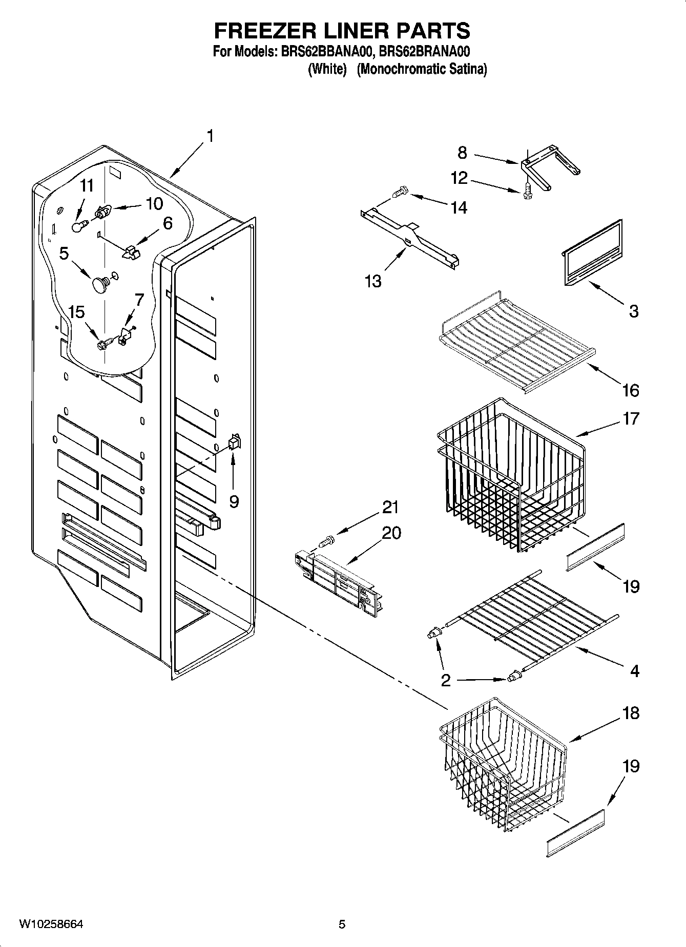 04 - FREEZER LINER PARTS