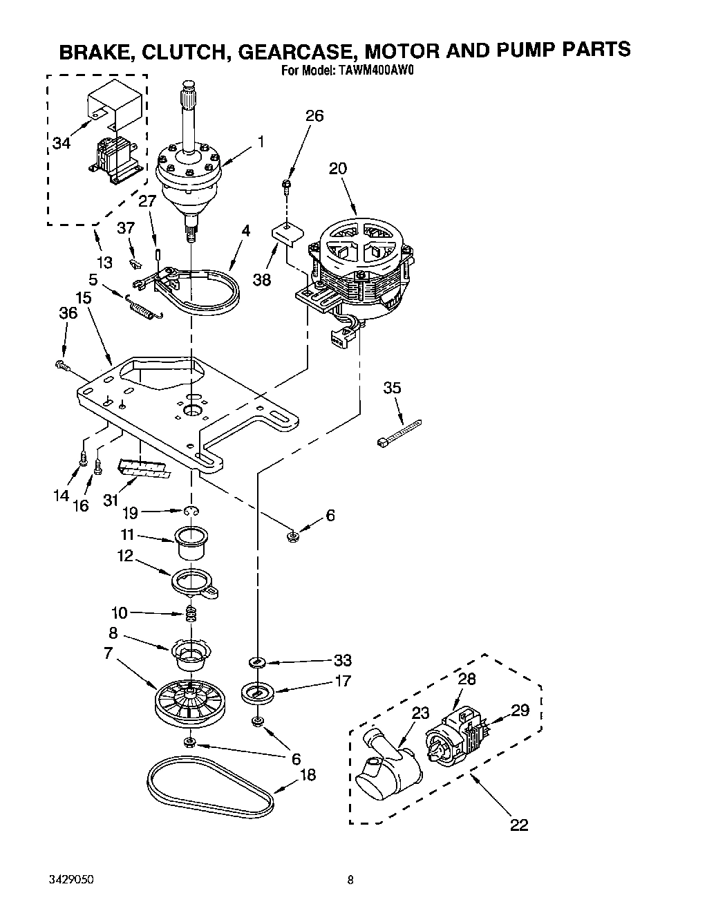06 - BRAKE, CLUTCH, GEARCASE, MOTOR AND PUMP