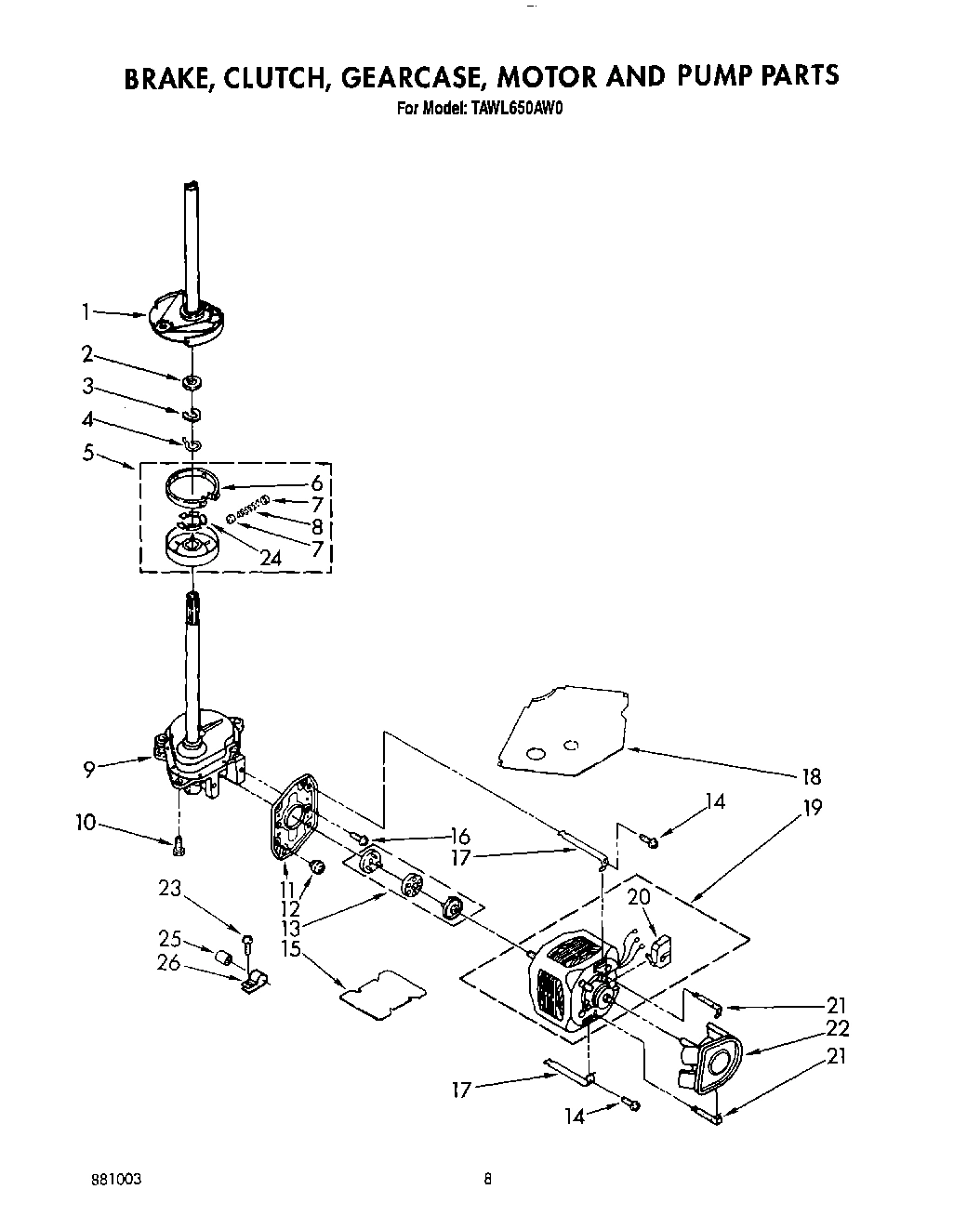 07 - BRAKE, CLUTCH, GEARCASE, MOTOR AND PUMP