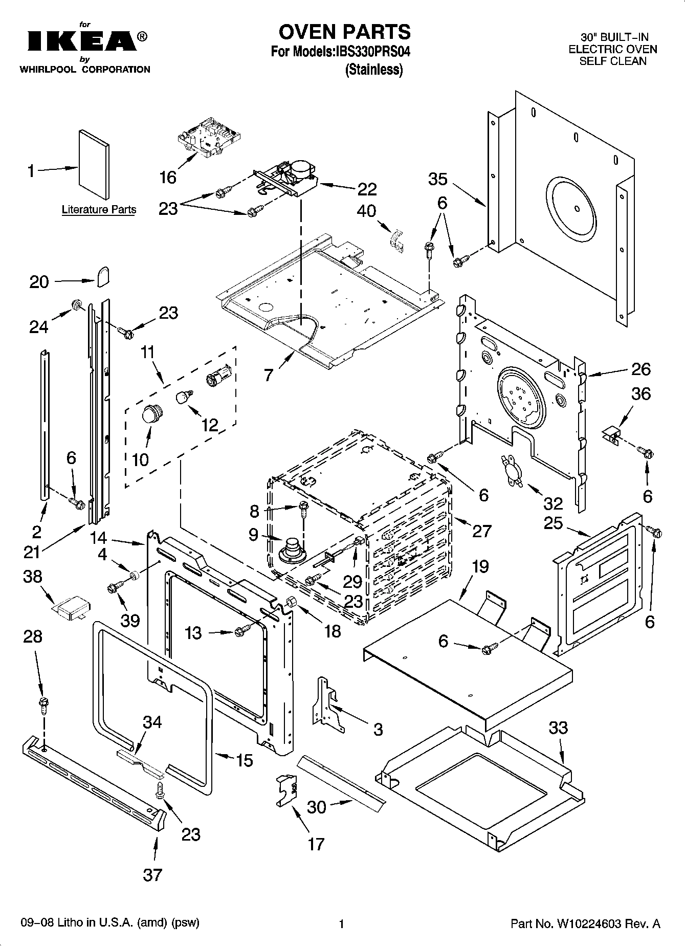01 - OVEN PARTS