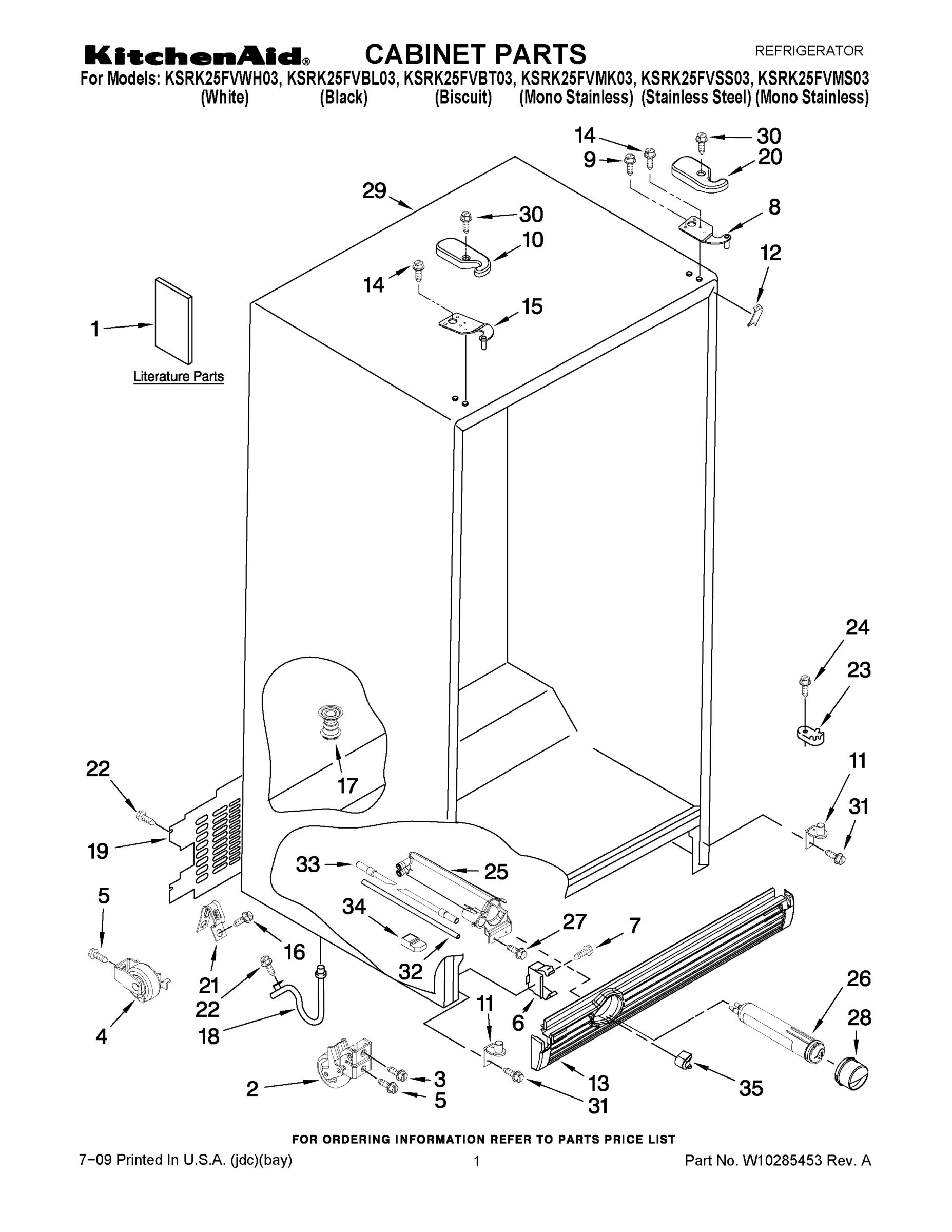 01 - CABINET PARTS