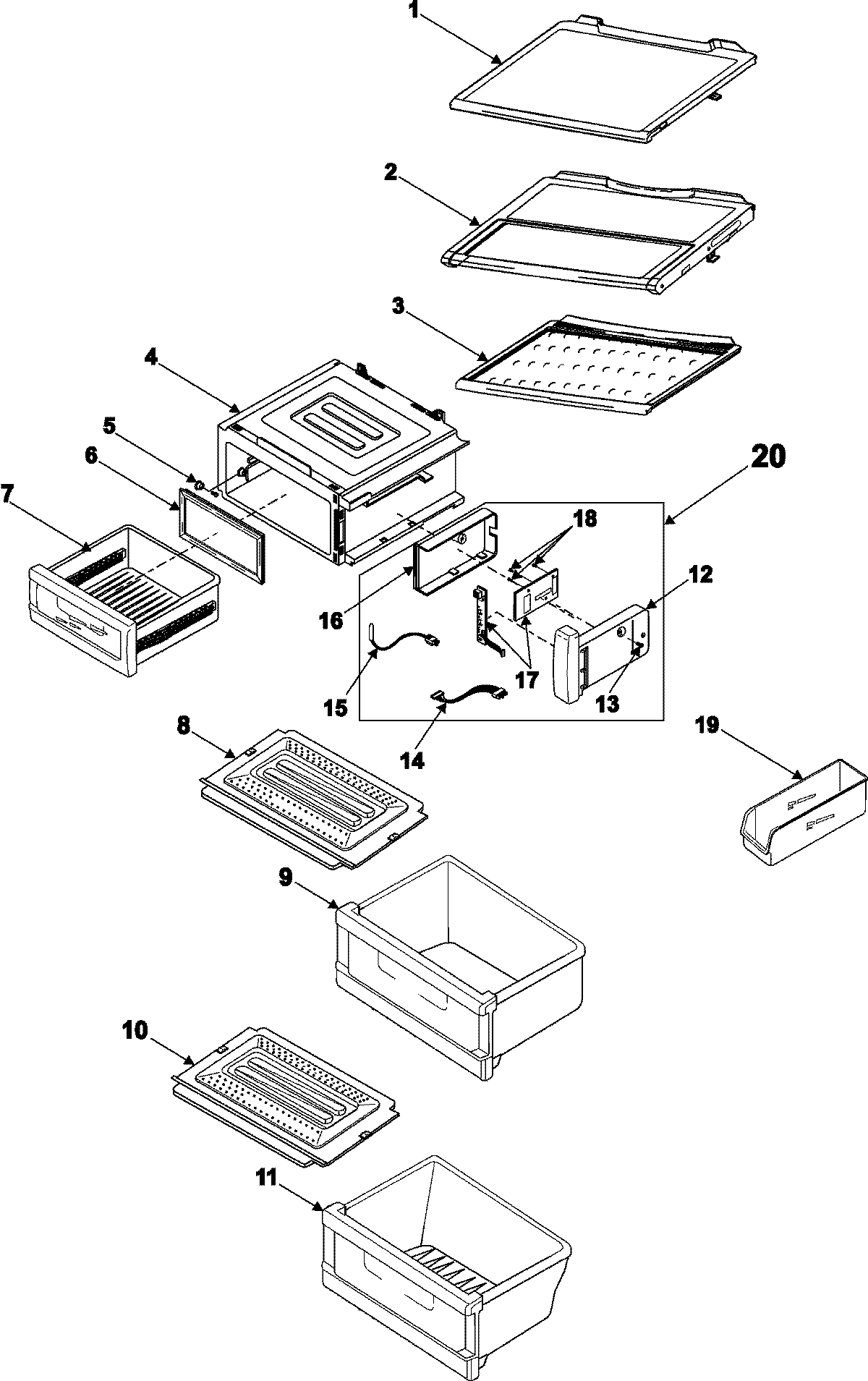 12 - REFRIGERATOR SHELVES