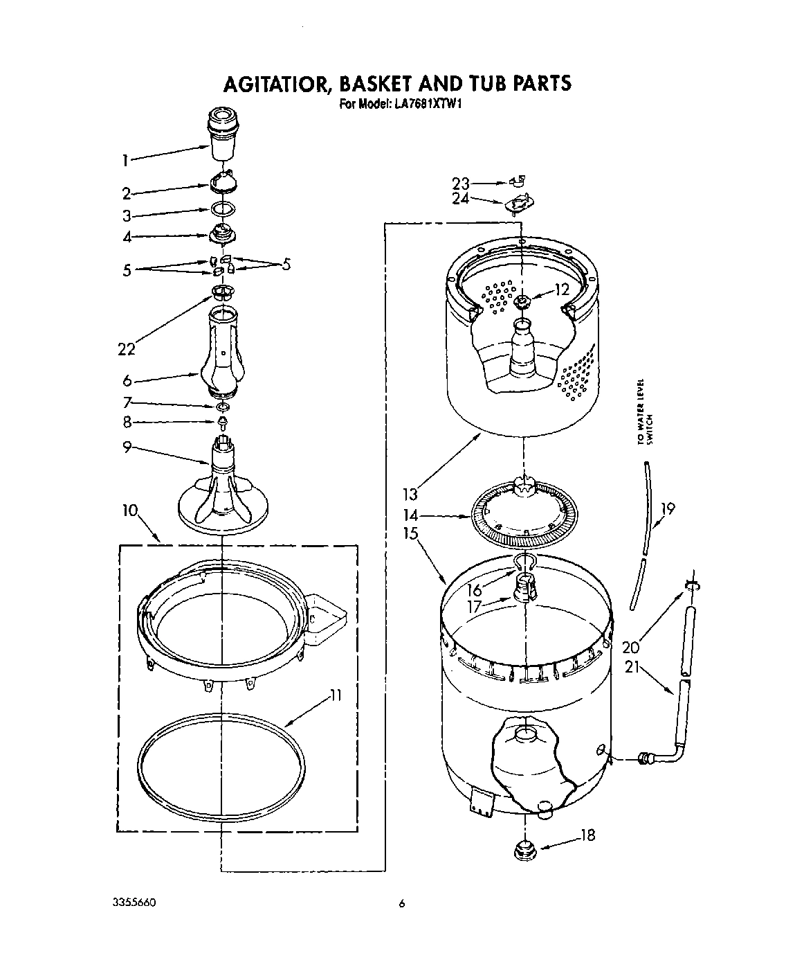 05 - AGITATOR, BASKET AND TUB
