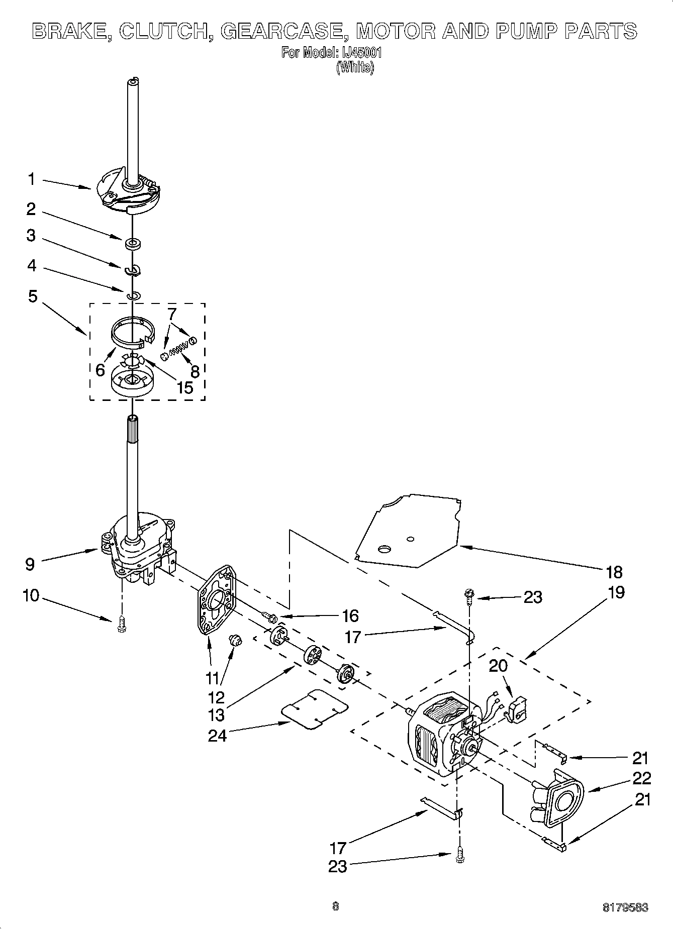 05 - BRAKE, CLUTCH, GEARCASE, MOTOR AND PUMP PARTS