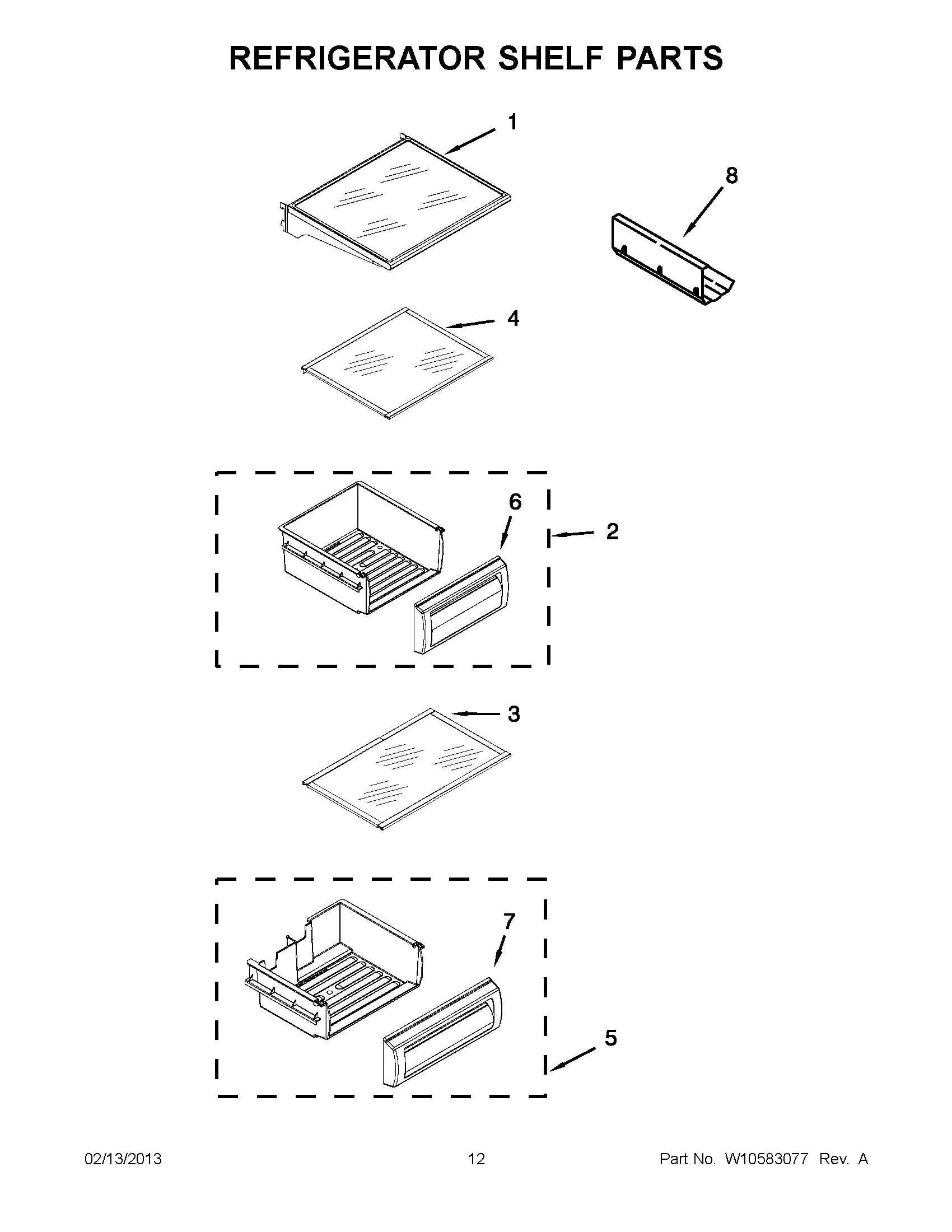 06 - REFRIGERATOR SHELF PARTS