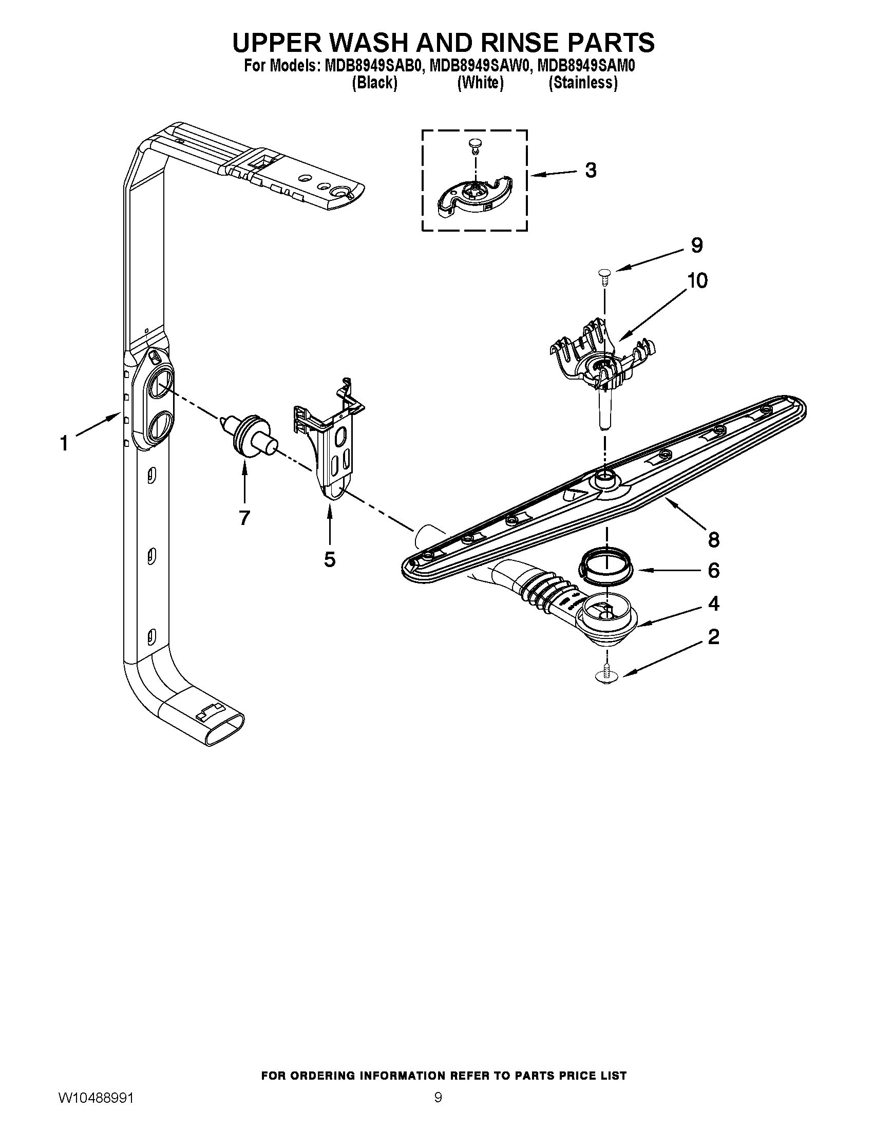 07 - UPPER WASH AND RINSE PARTS