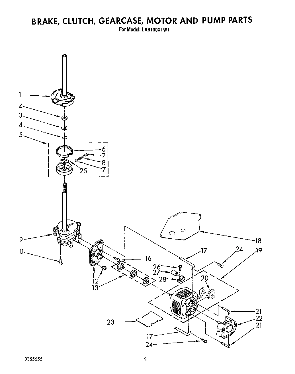 07 - BRAKE, CLUTCH, GEARCASE, MOTOR AND PUMP
