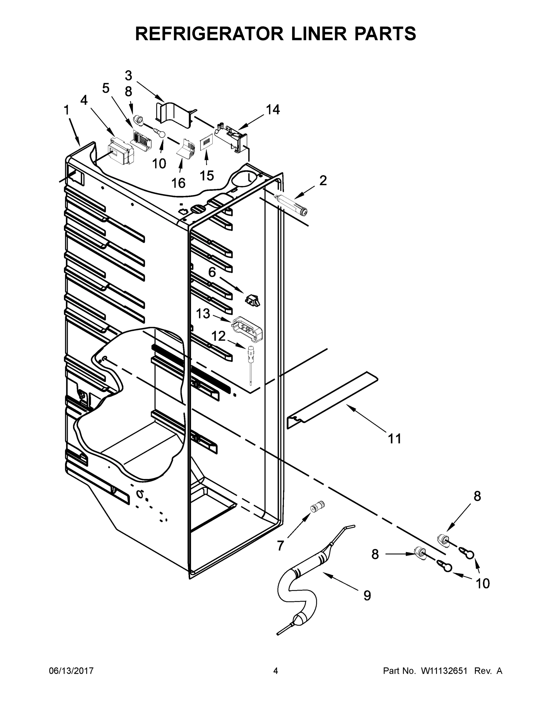 03 - REFRIGERATOR LINER PARTS
