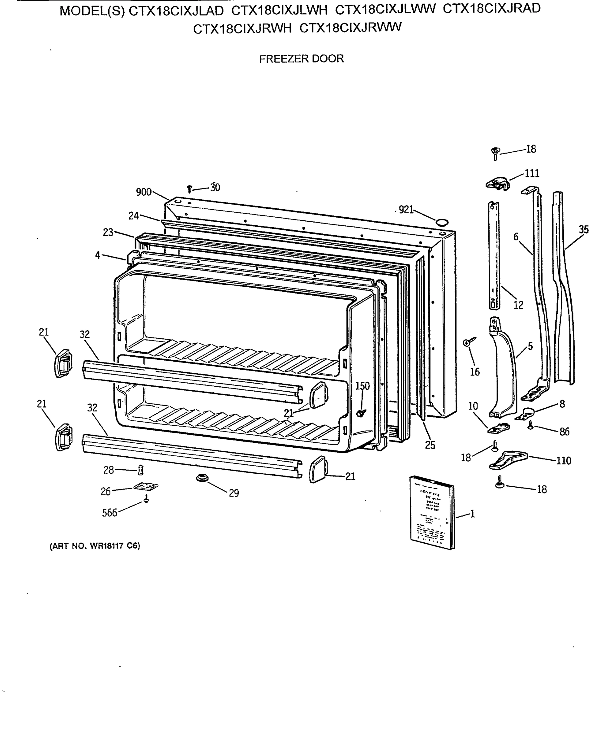 FREEZER DOOR