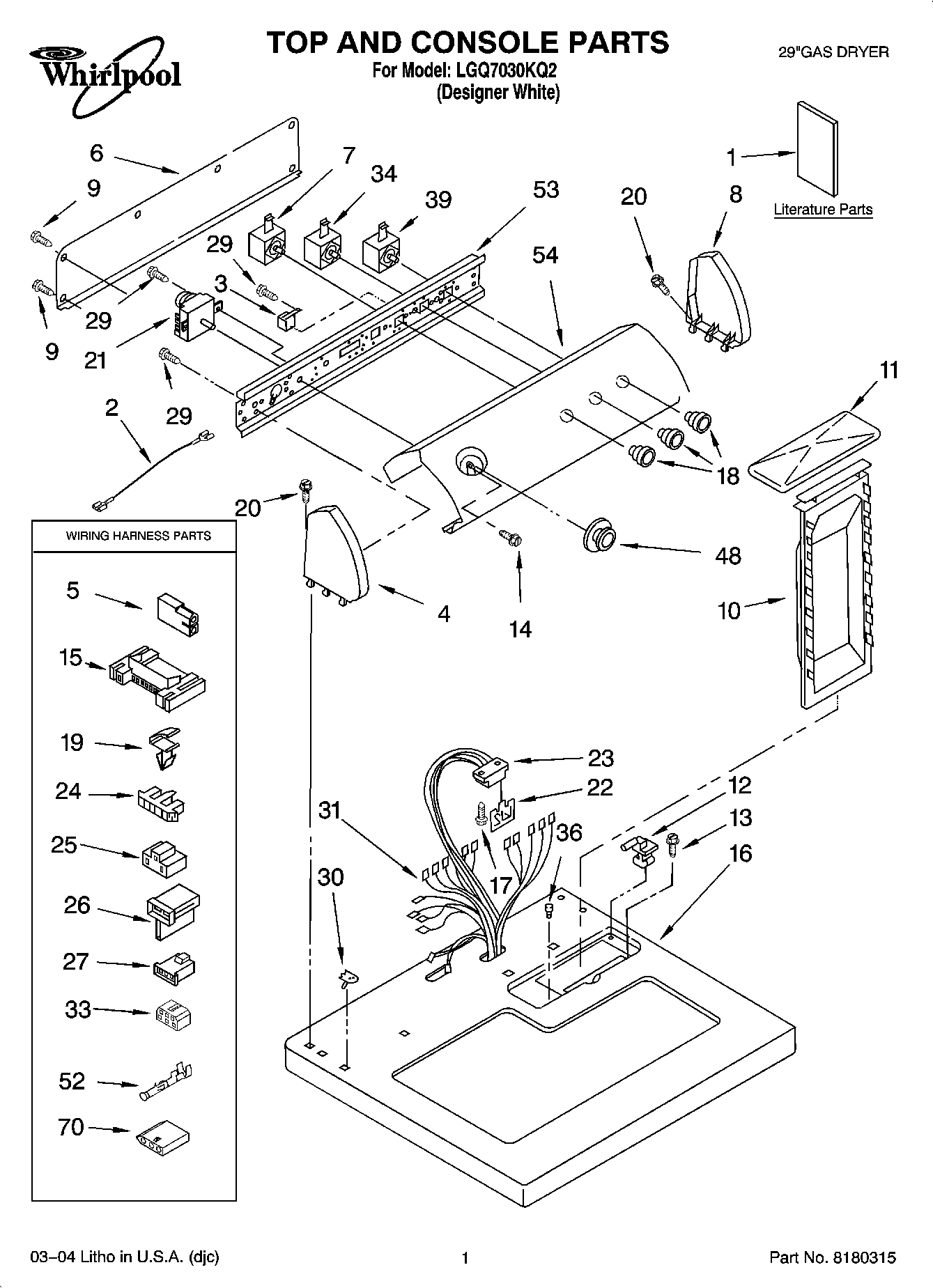 01 - TOP AND CONSOLE PARTS