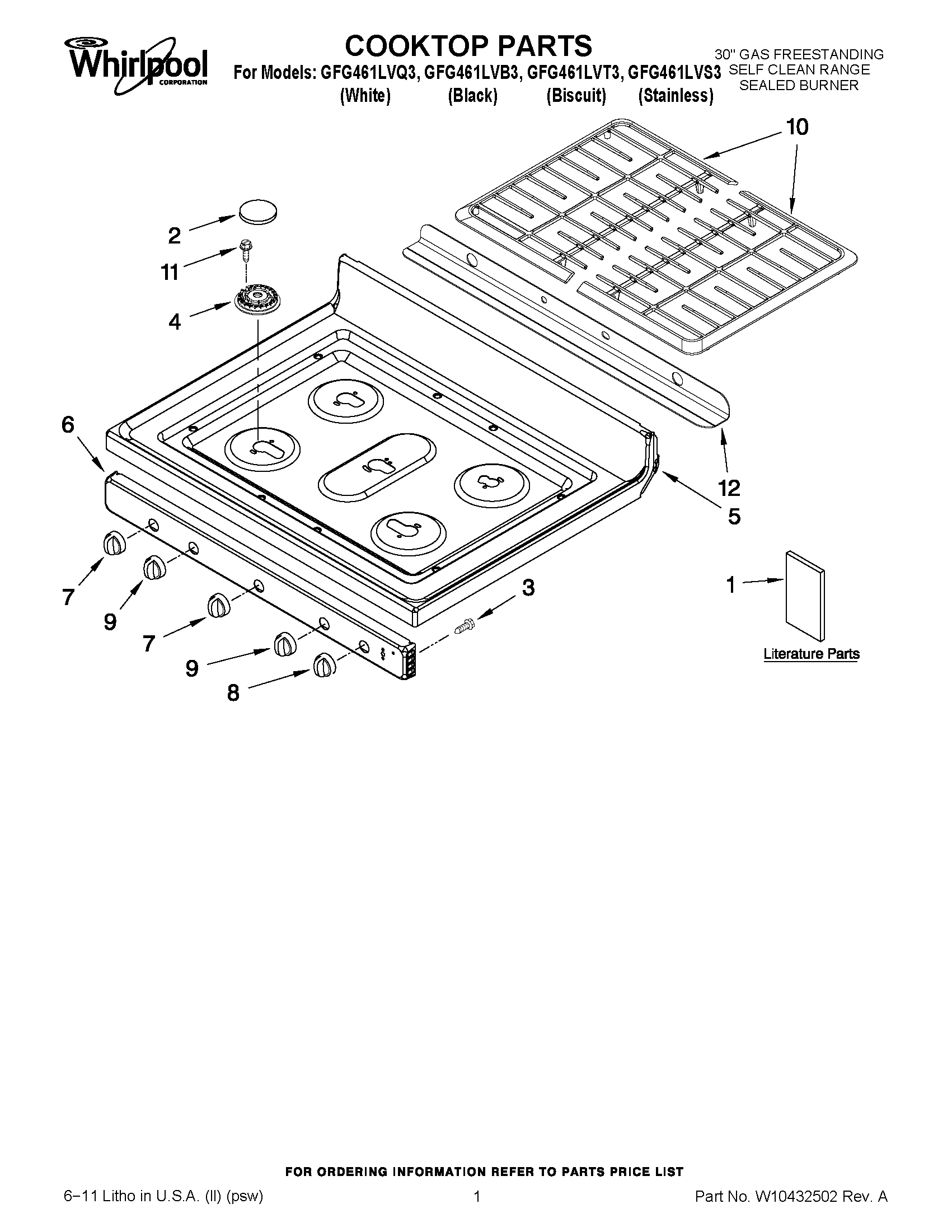 01 - COOKTOP PARTS
