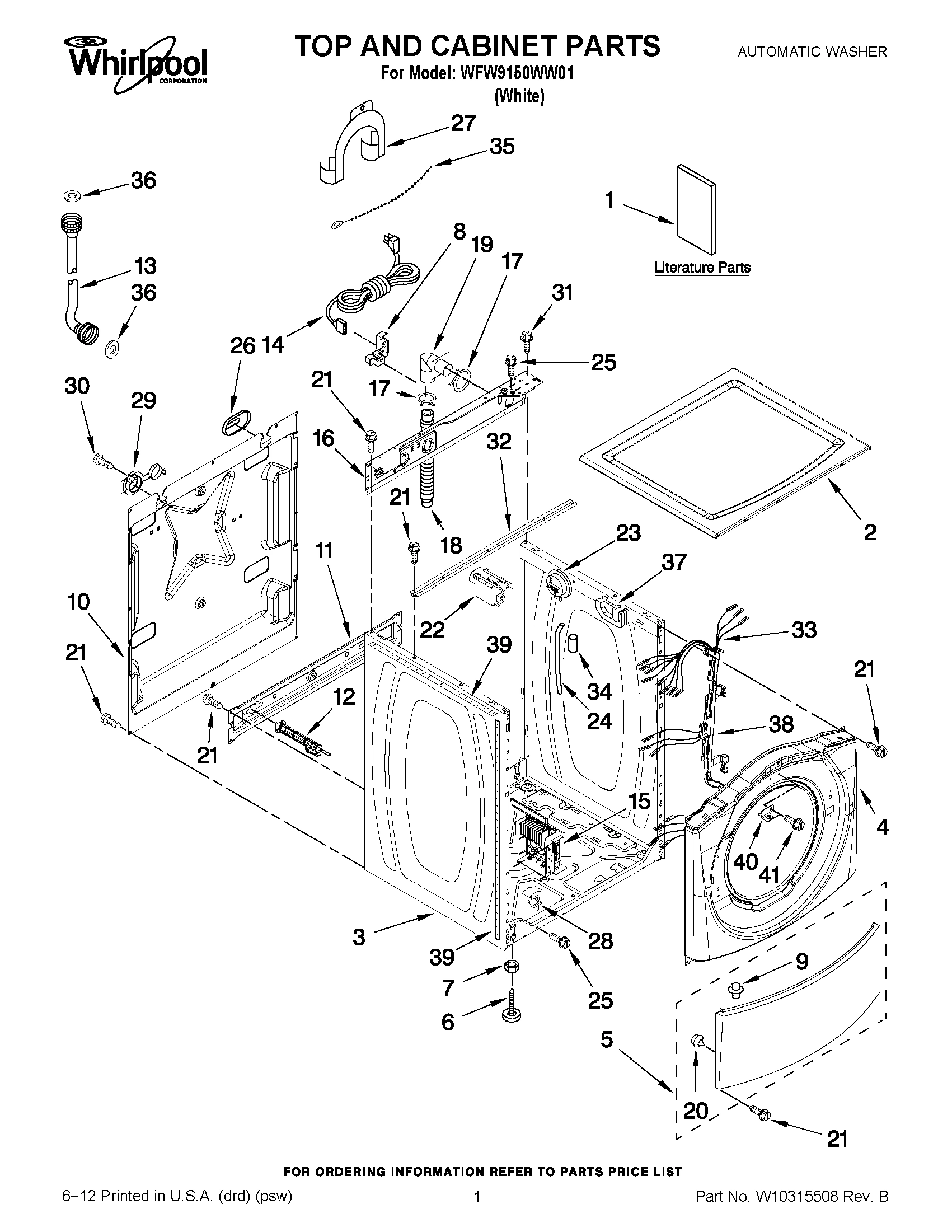 01 - TOP AND CABINET PARTS