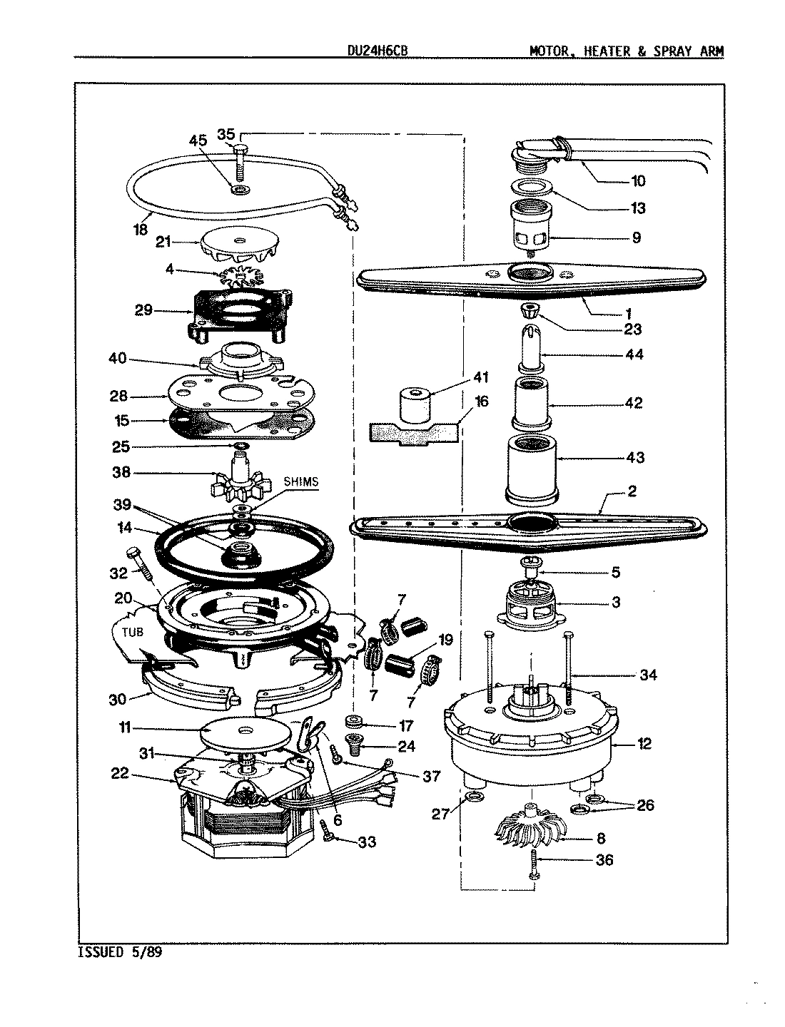06 - MOTOR, HEATER & SPRAY ARM