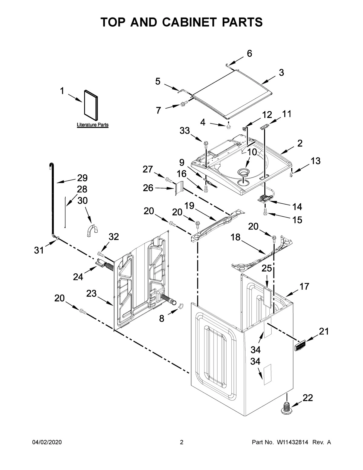02 - TOP AND CABINET PARTS