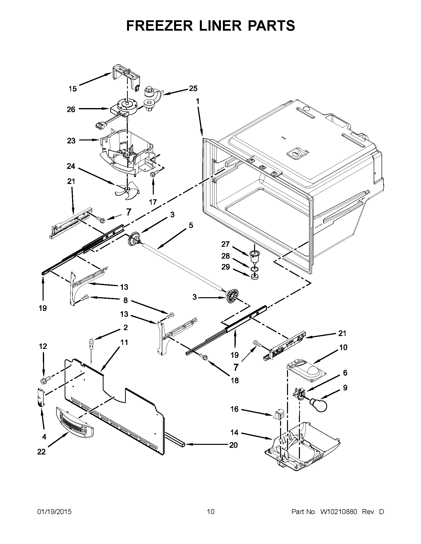 06 - FREEZER LINER PARTS