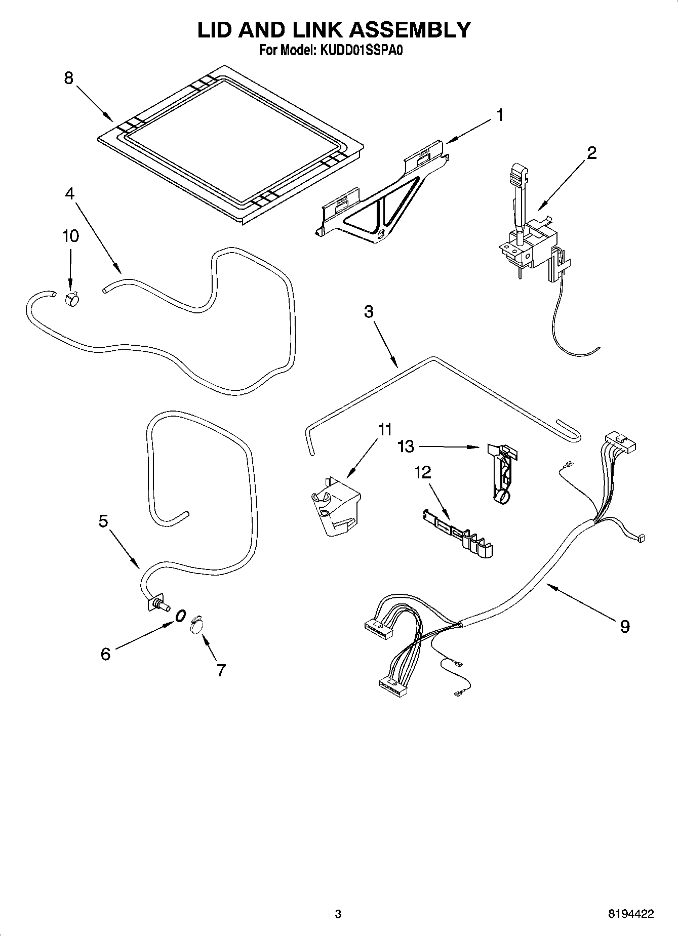 03 - LID AND LINK ASSEMBLY