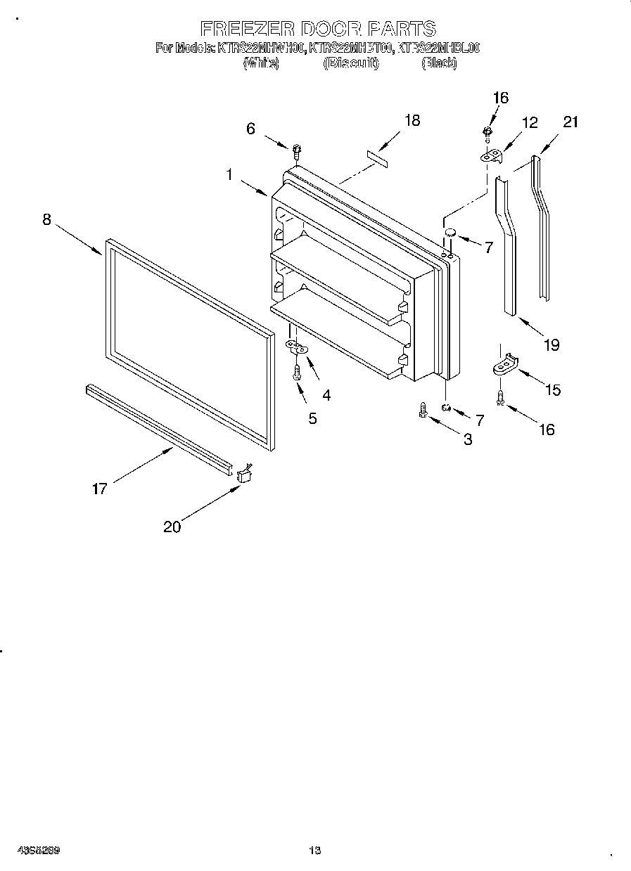 07 - FREEZER DOOR, OPTIONAL