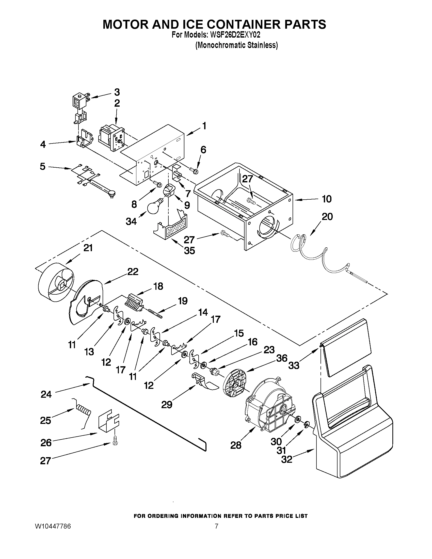 05 - MOTOR AND ICE CONTAINER PARTS