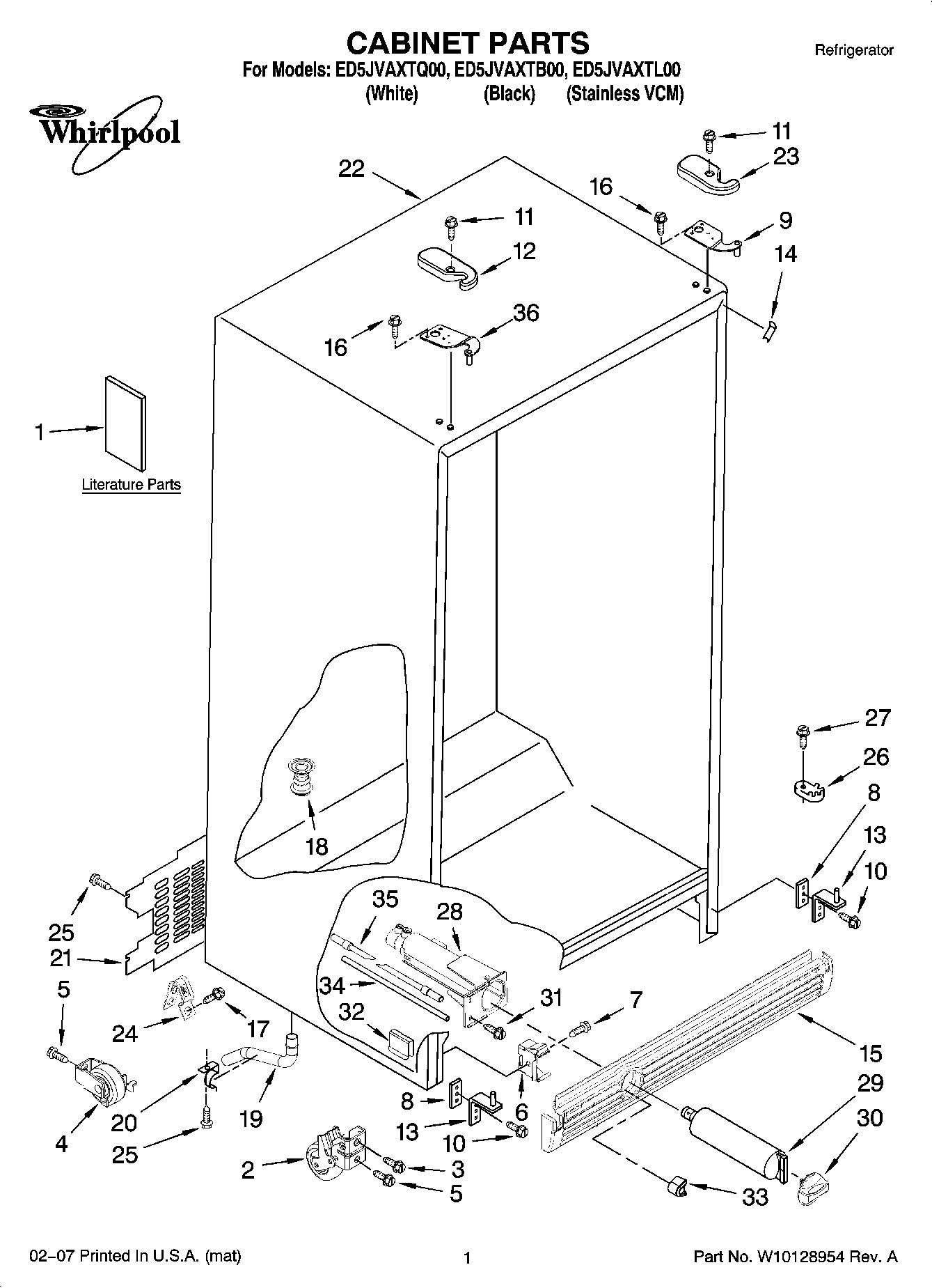 01 - CABINET PARTS
