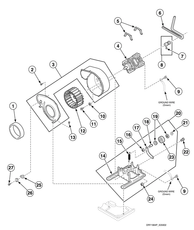 Motor, Exhaust Fan And Belt
