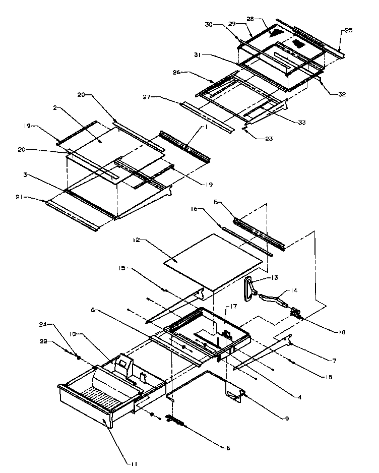 15 - REF SHELVING AND DRAWERS