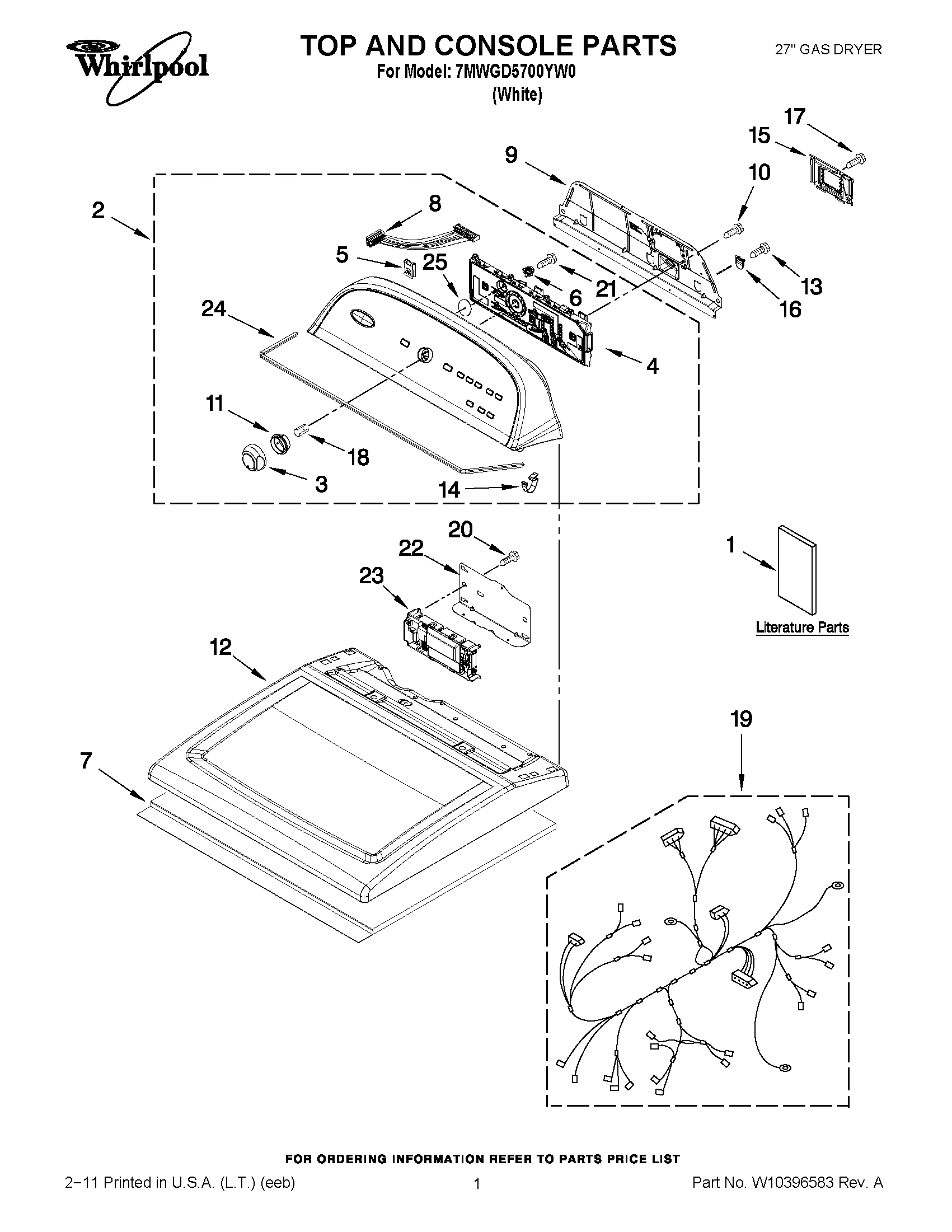 01 - TOP AND CONSOLE PARTS