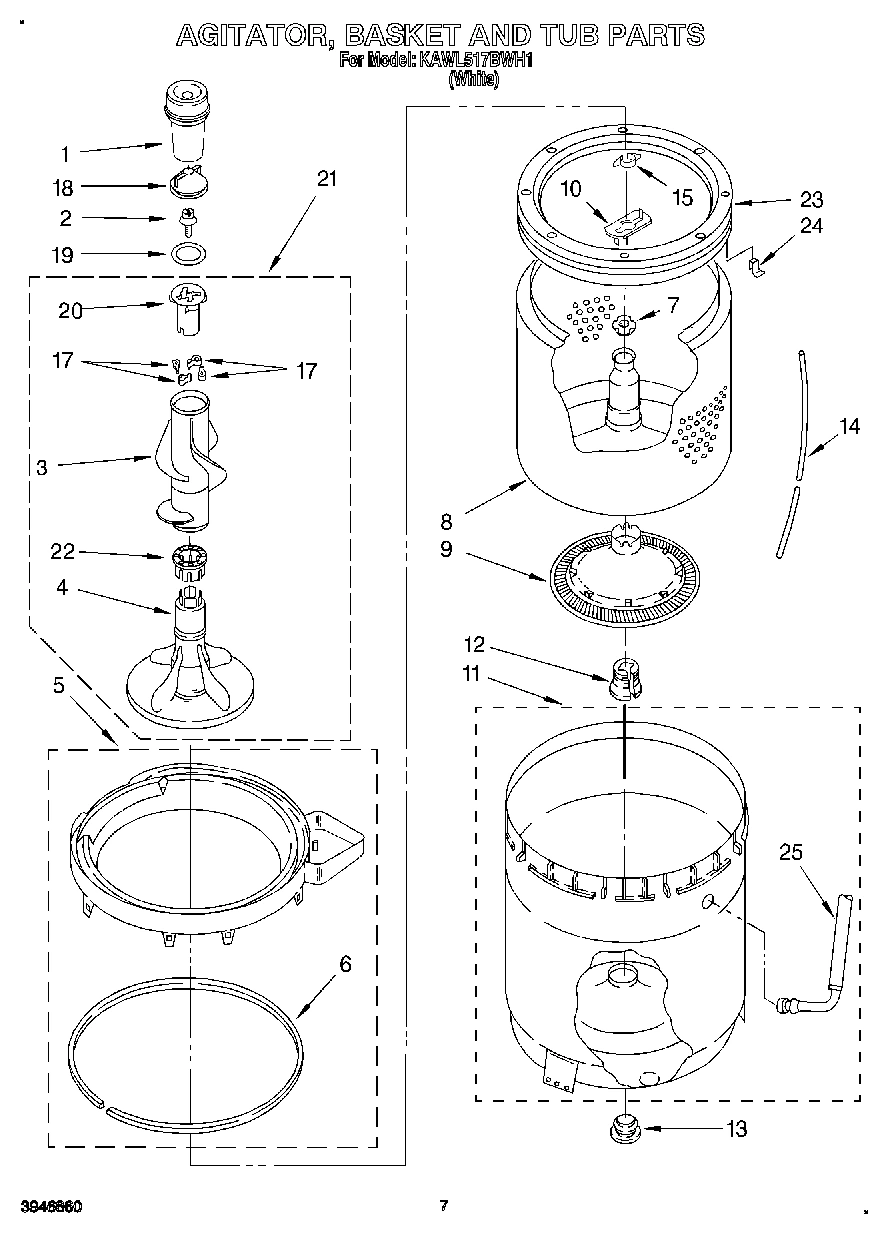 05 - AGITATOR, BASKET AND TUB