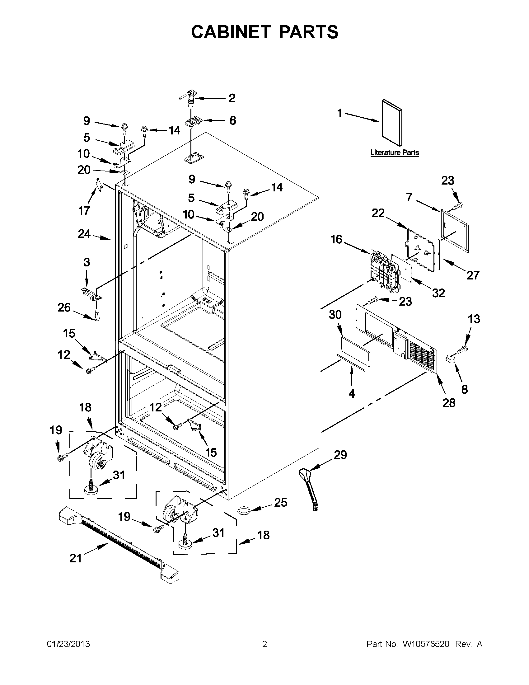 01 - CABINET PARTS