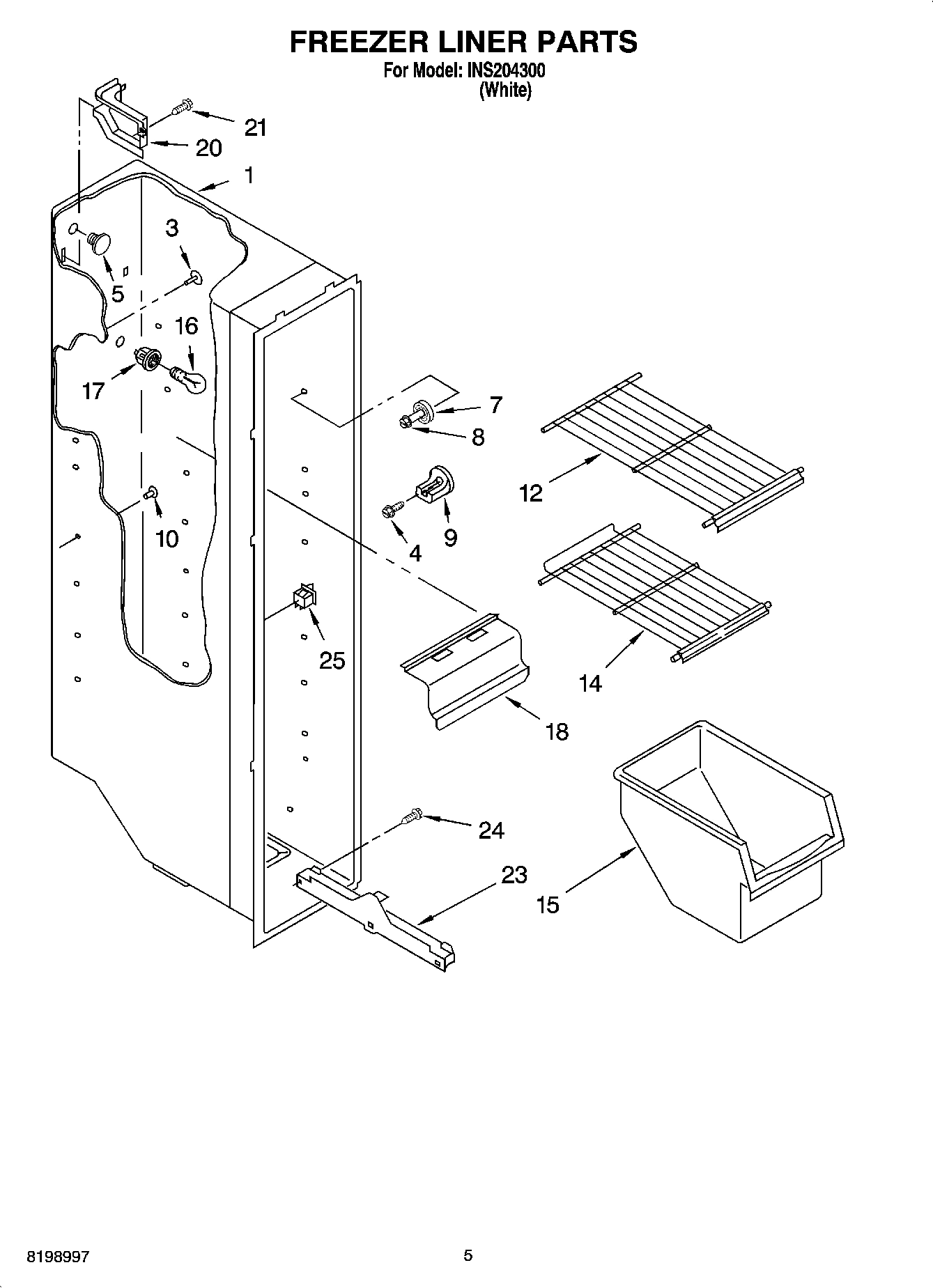 03 - FREEZER LINER PARTS