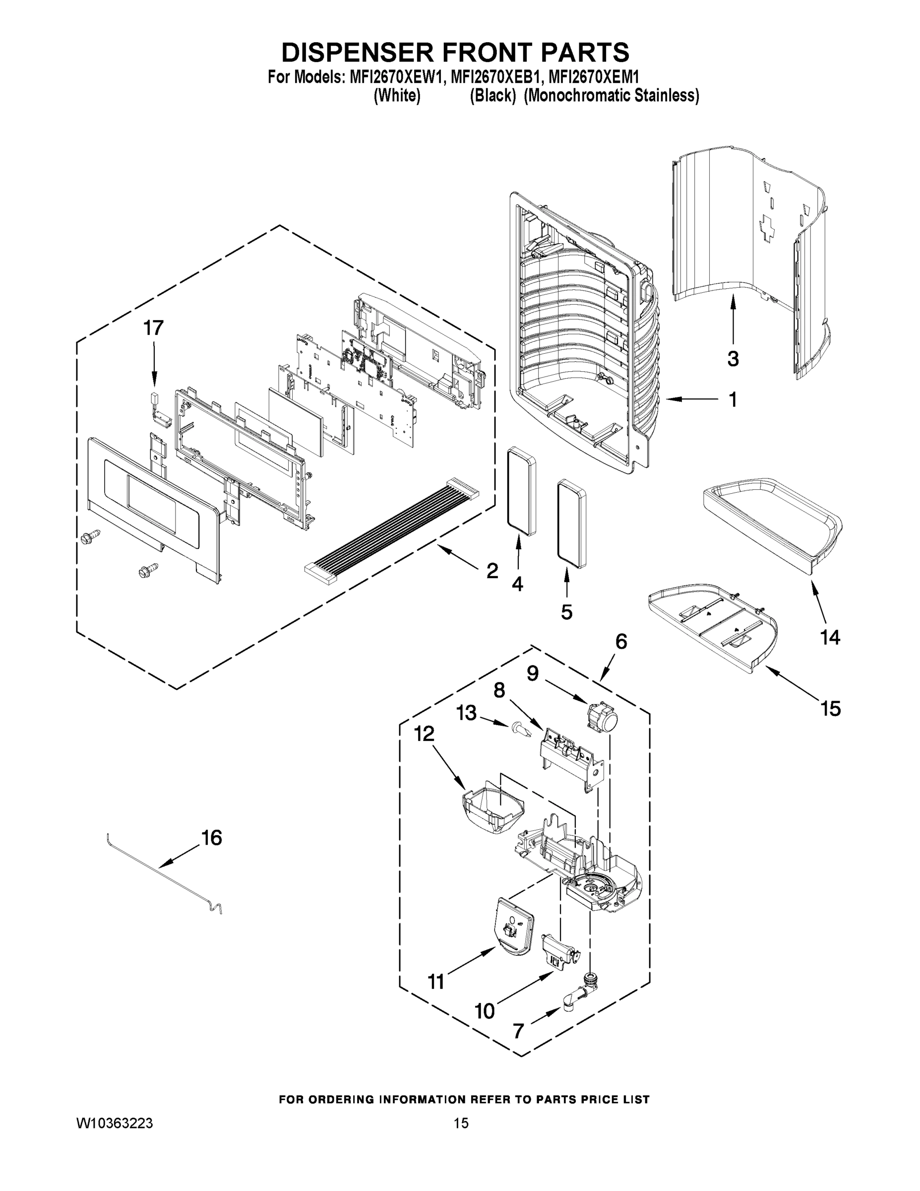 08 - DISPENSER FRONT PARTS