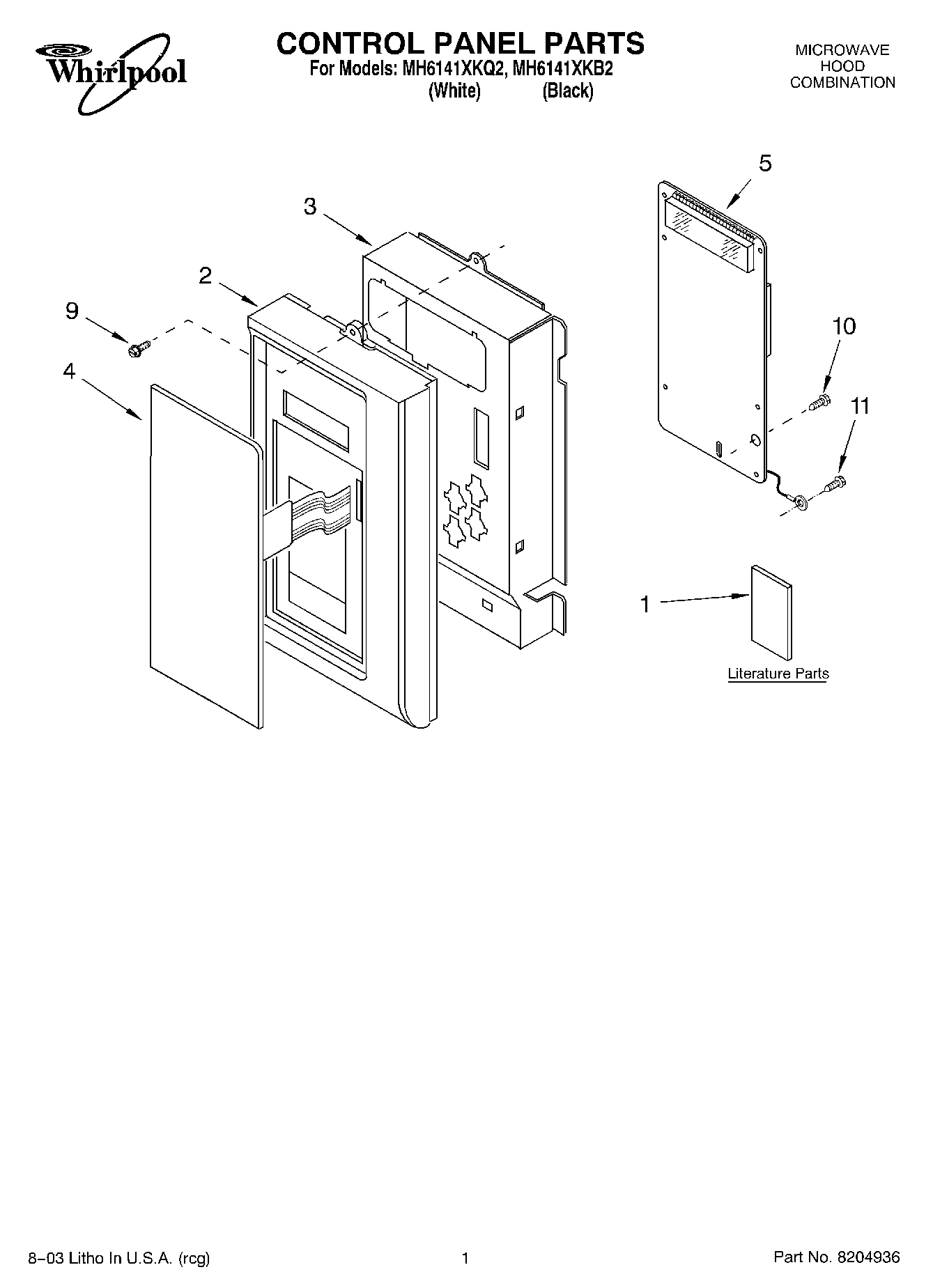 01 - CONTROL PANEL PARTS