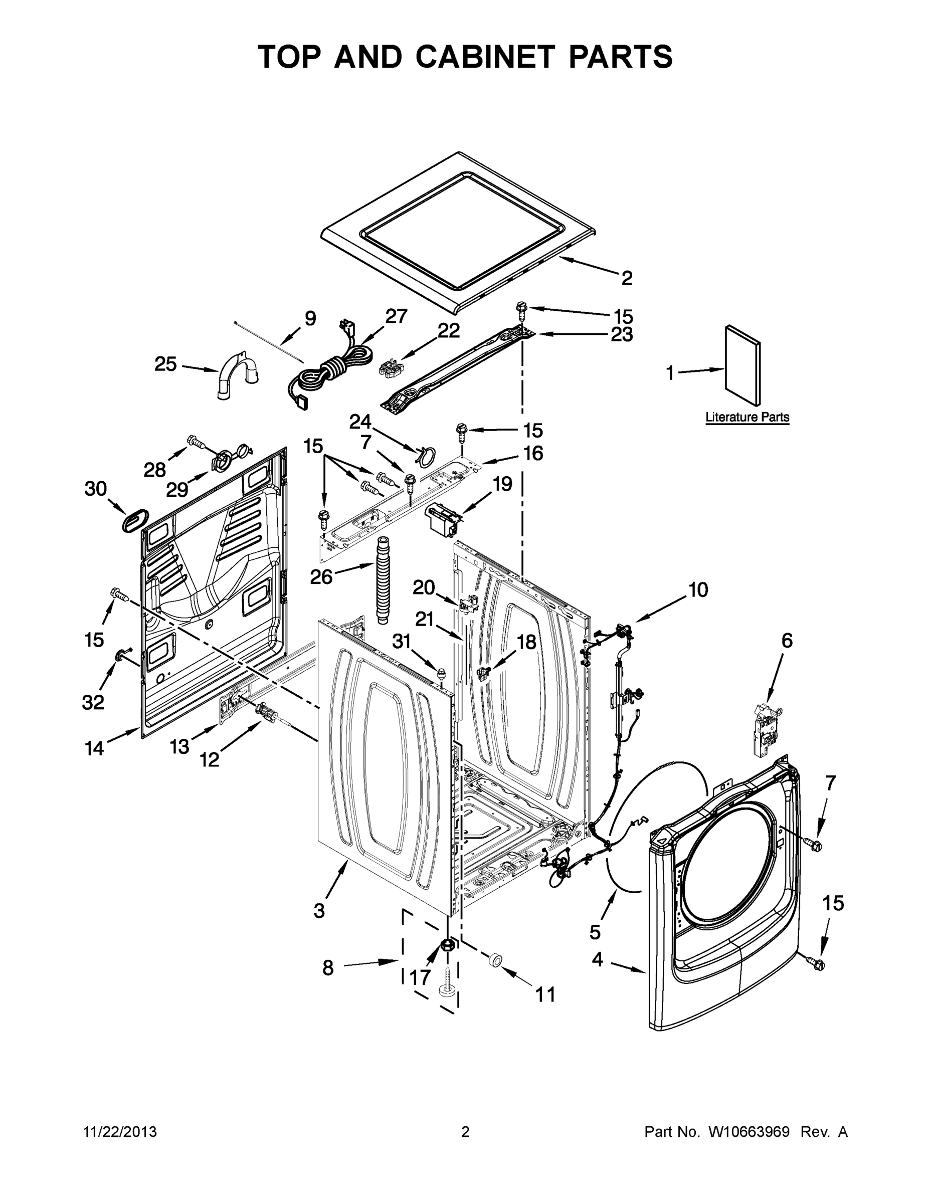 02 - TOP AND CABINET PARTS