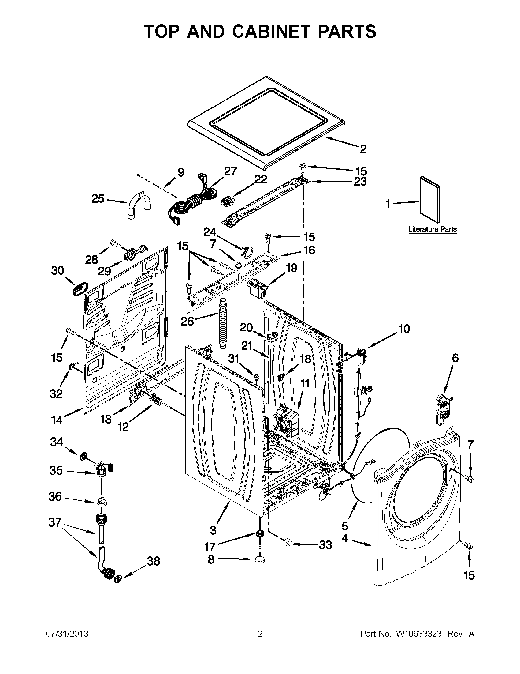 01 - TOP AND CABINET PARTS