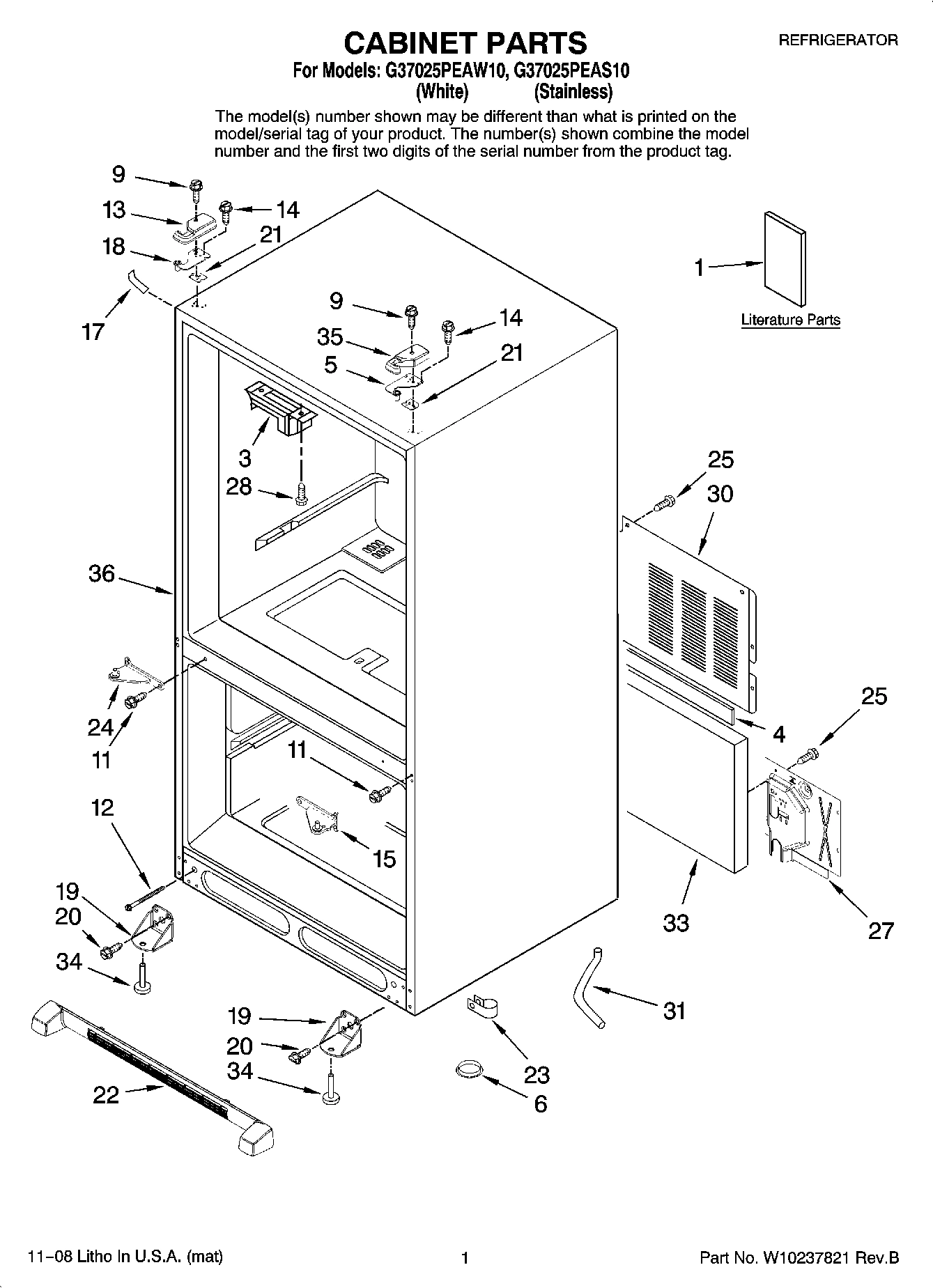 01 - CABINET PARTS