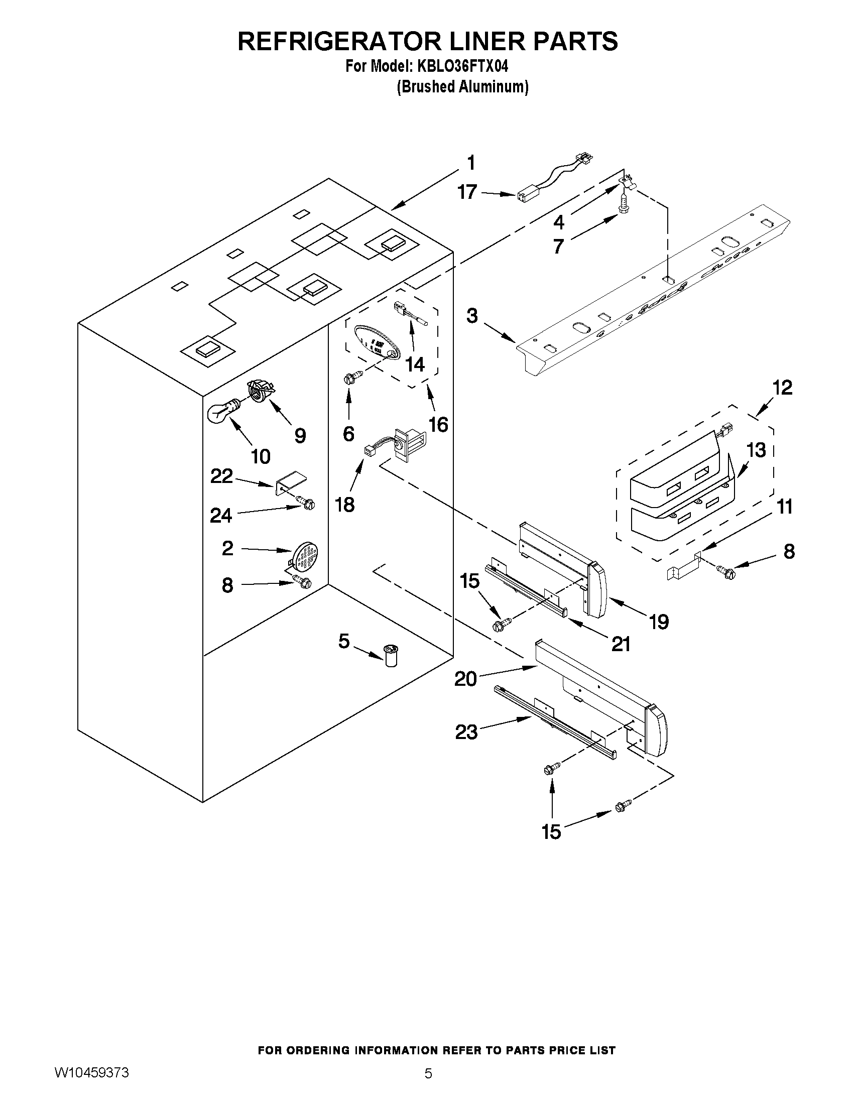 04 - REFRIGERATOR LINER PARTS