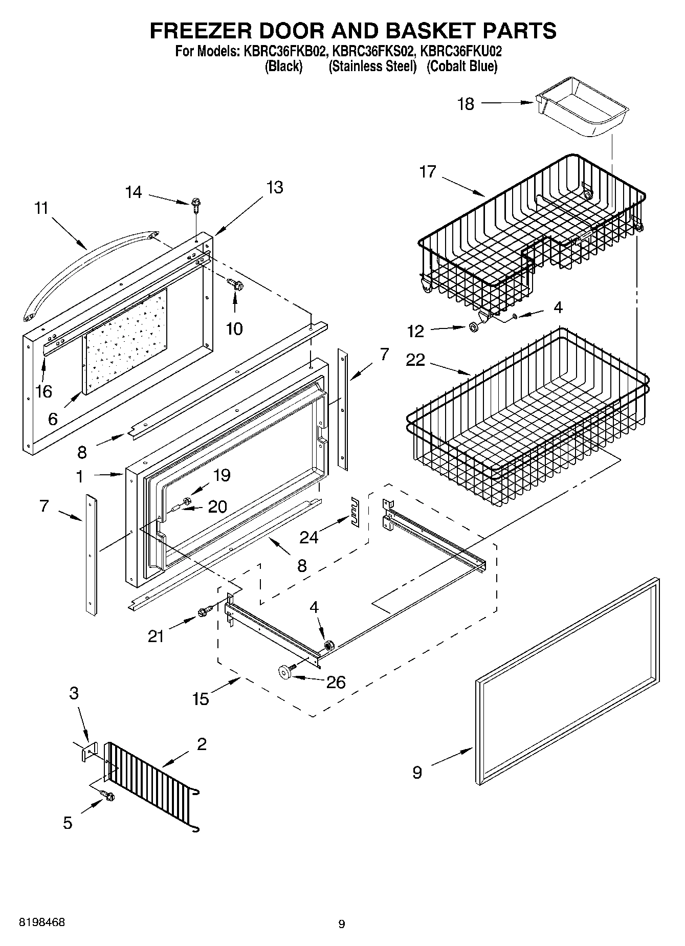 06 - FREEZER DOOR AND BASKET PARTS